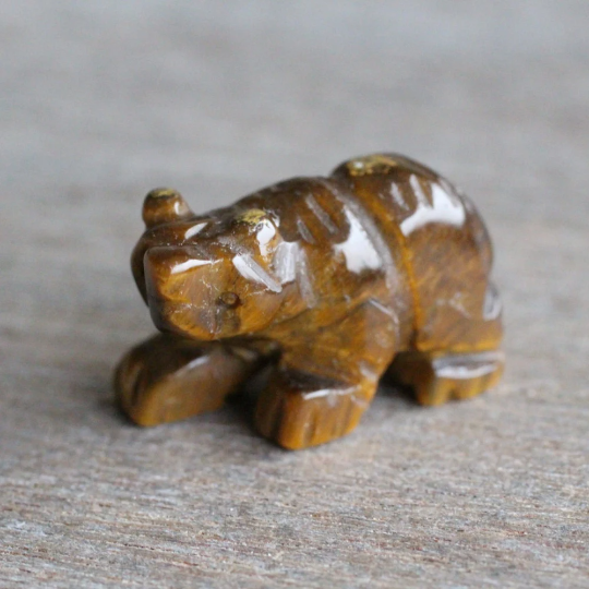 tiger eye bear mini gemstone statues