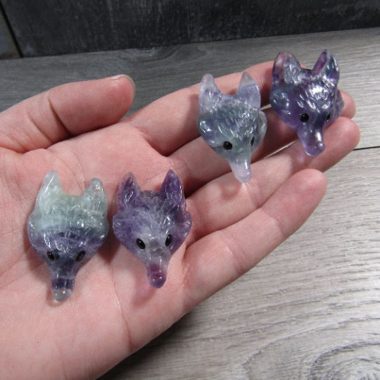 Fluorite fox head gift