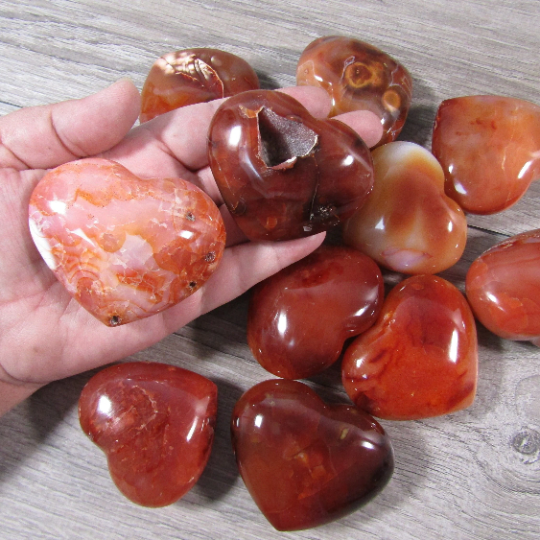 carnelian orange hearts chakra crystals for rock shops