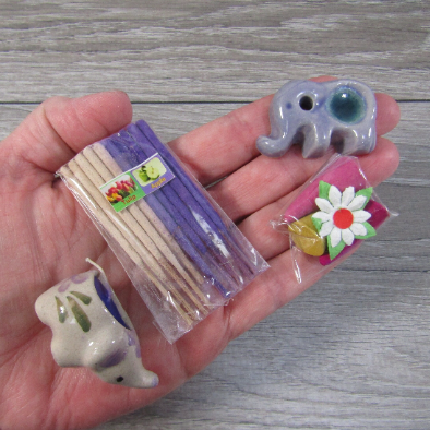 Ceramic Scented Aroma Incense & Candle Assorted Set