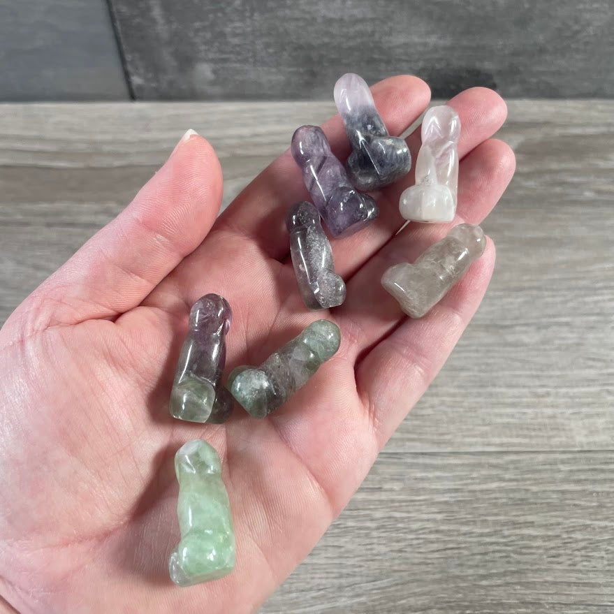 Gemstone Fertility Symbol Figurine Wholesale in Fluorite