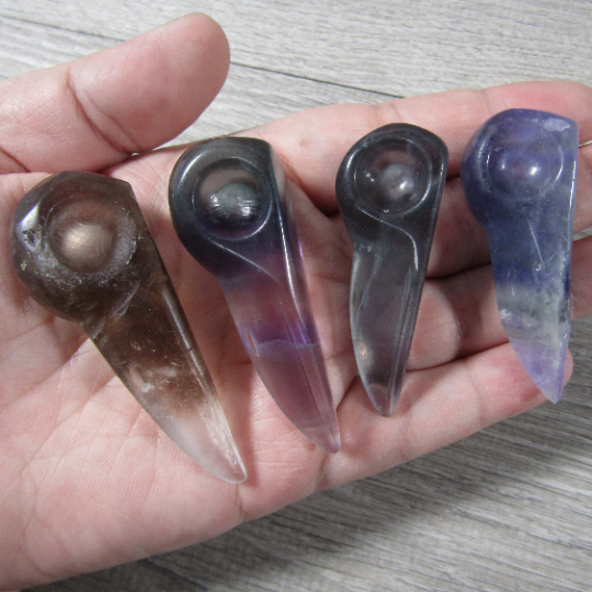 fluorite Gothic décor raven skull