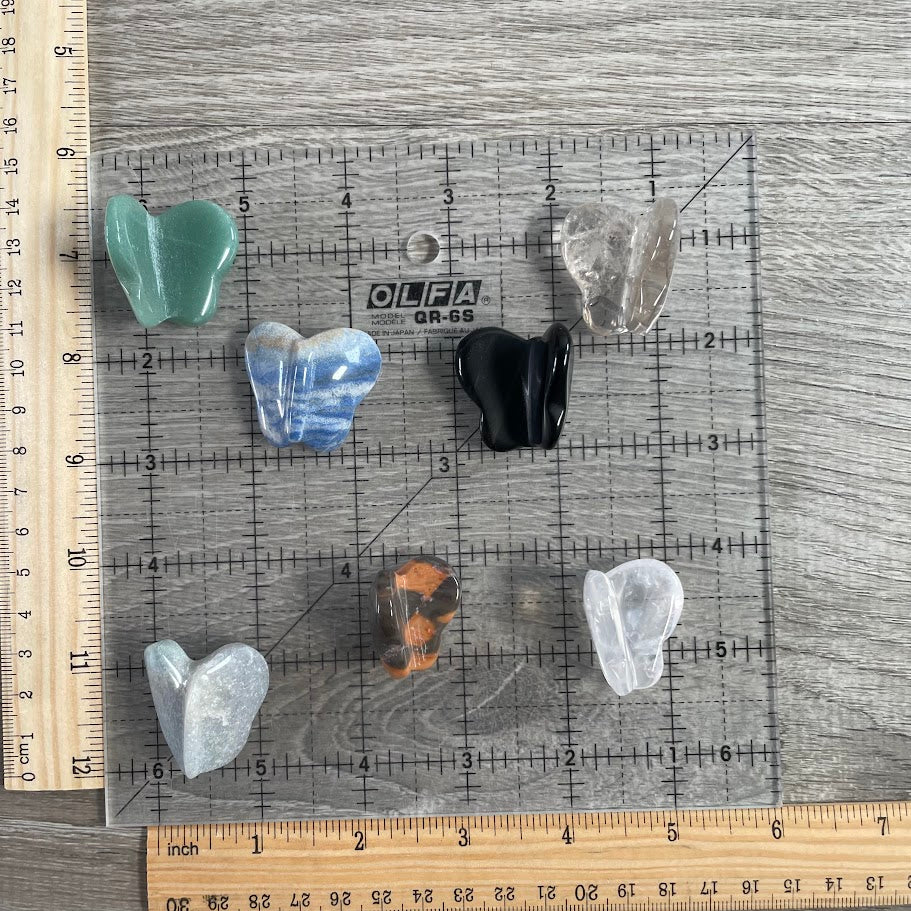 Natural stone butterfly figurine for crystal shops and gift stores
