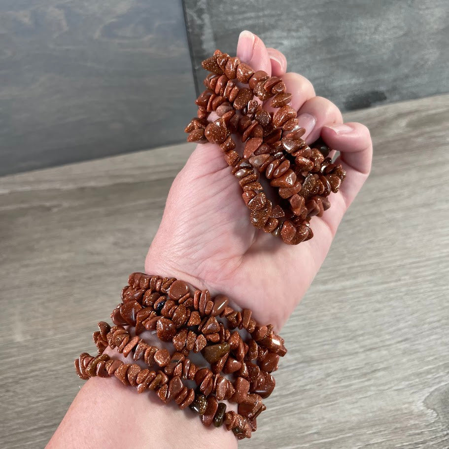 Wholesale goldstone crystal chip bracelets bulk wholesale