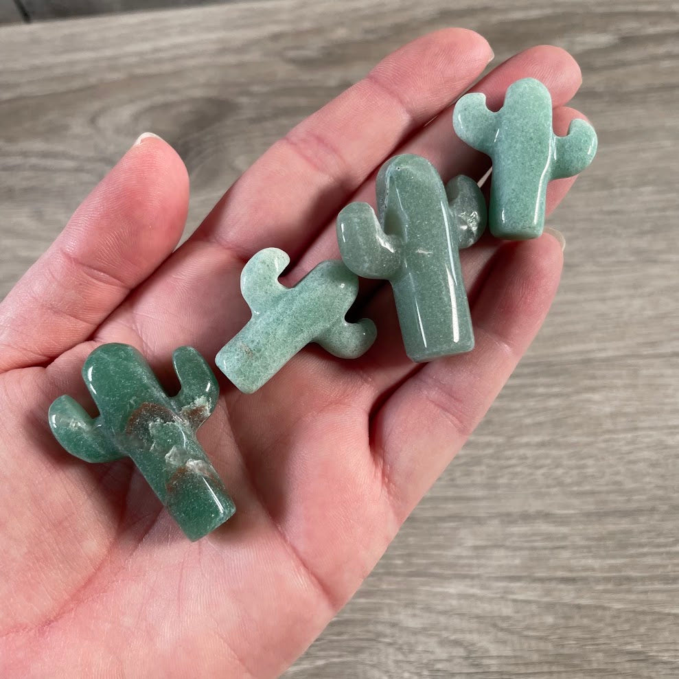 Green aventurine cactus figurine wholesale crystal shop inventory