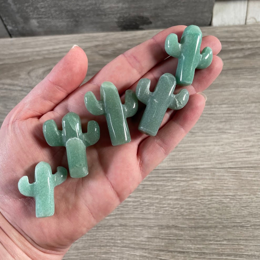 Handmade Brazil crystal cactus figurine for gift shops