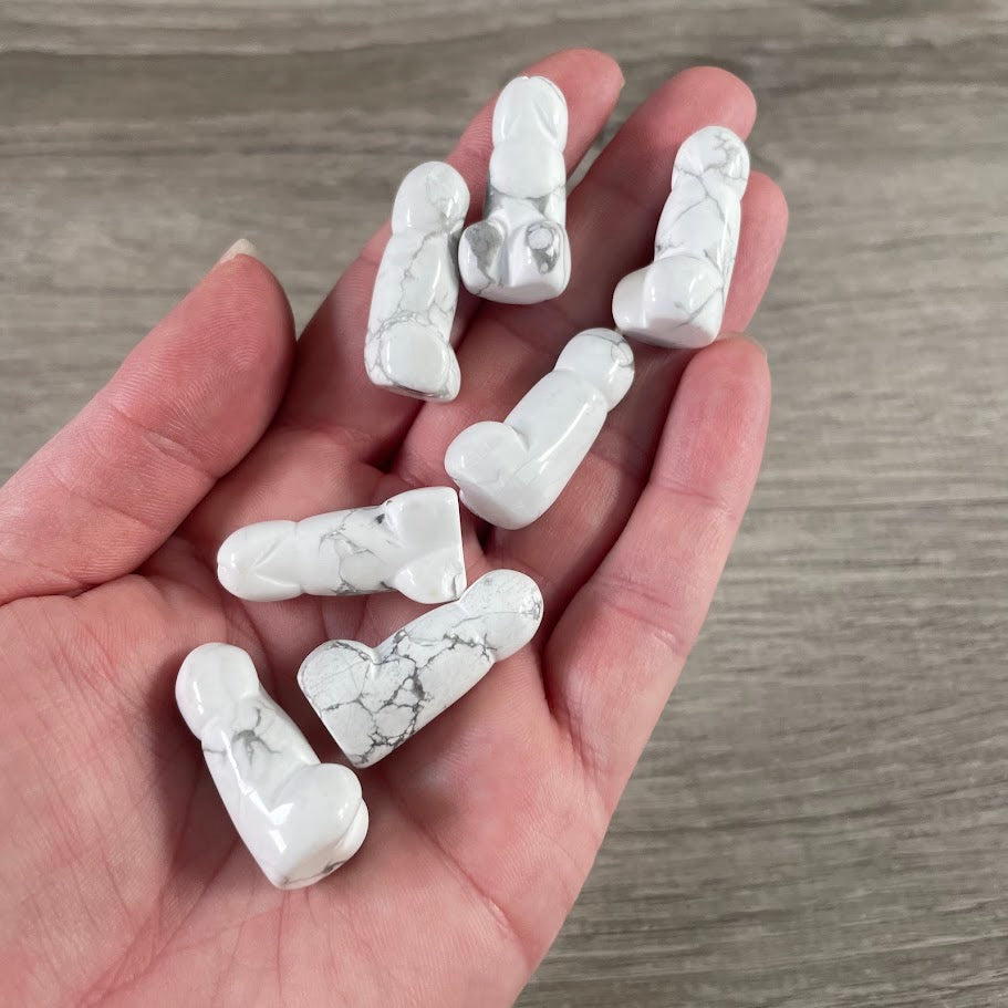 Natural howlite gemstone phallic statue wholesale retail inventory