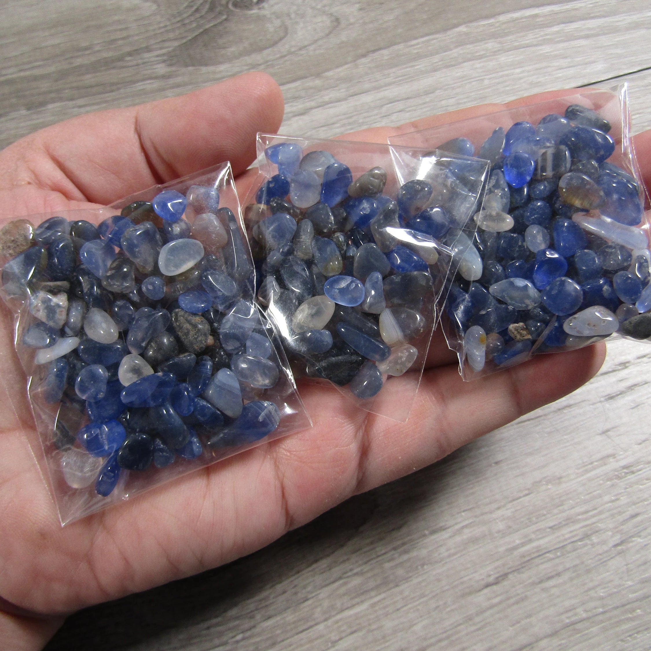 blue agate mini chips