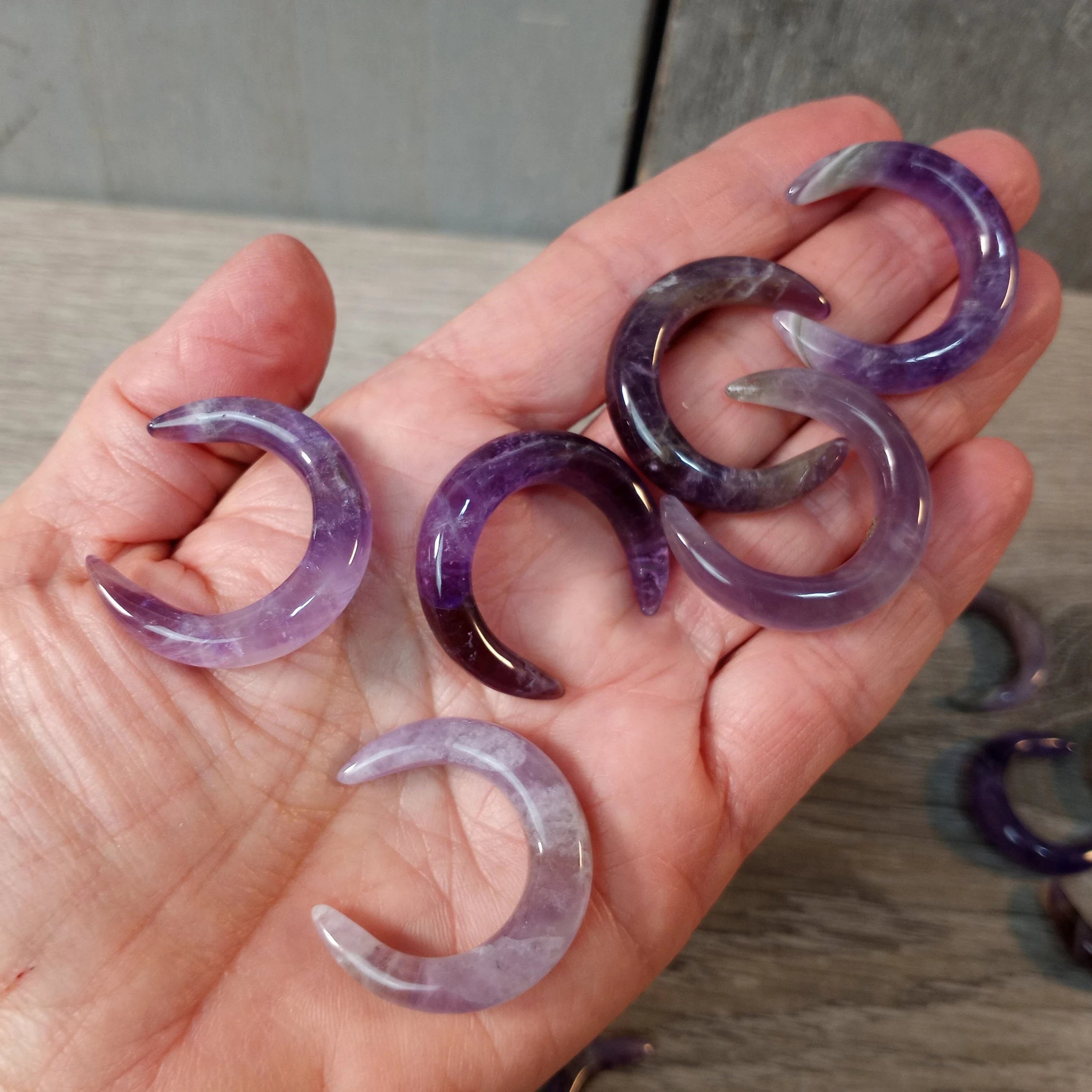 amethyst moon shapes for metaphysical resale
