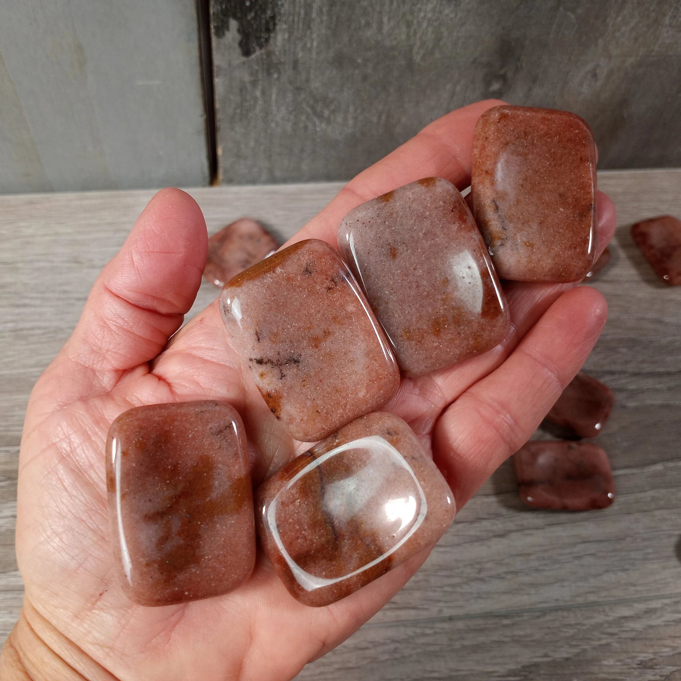 red aventurine worry stones for yoga studios