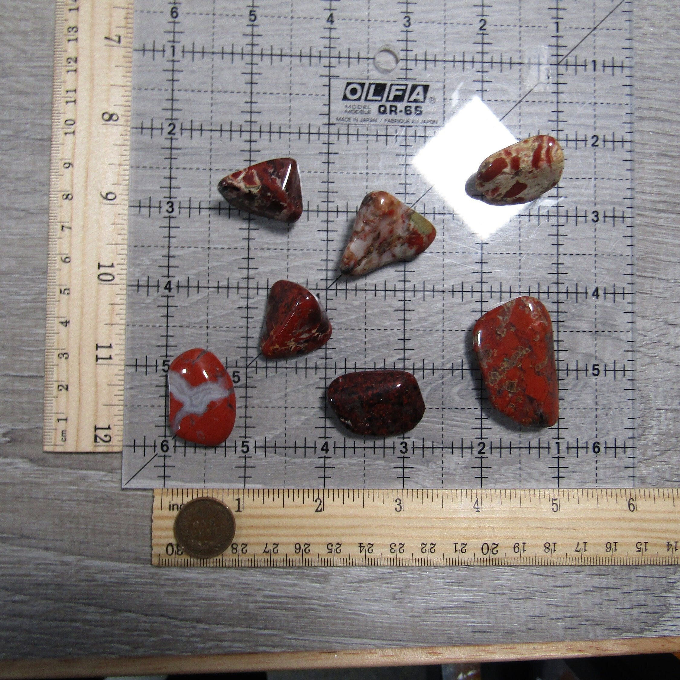 Brecciated Red Jasper Tumbled Stones - 1 Pound Bulk Lot