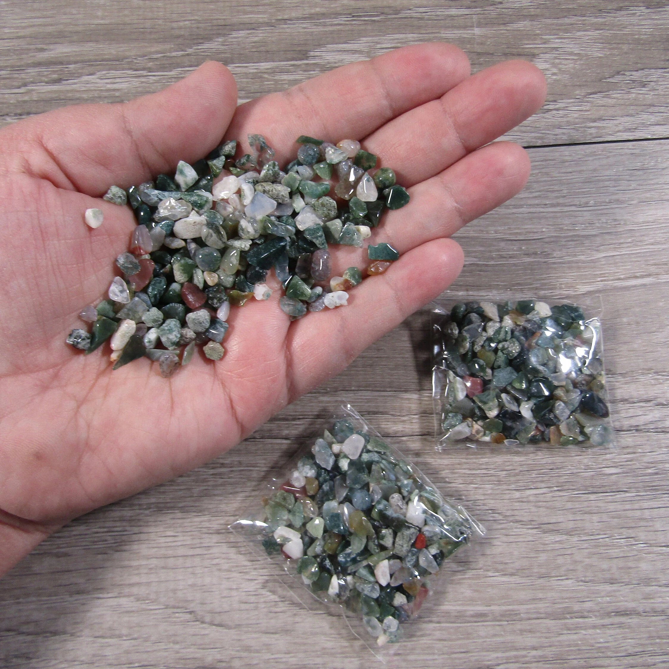 moss agate bulk mini crystals