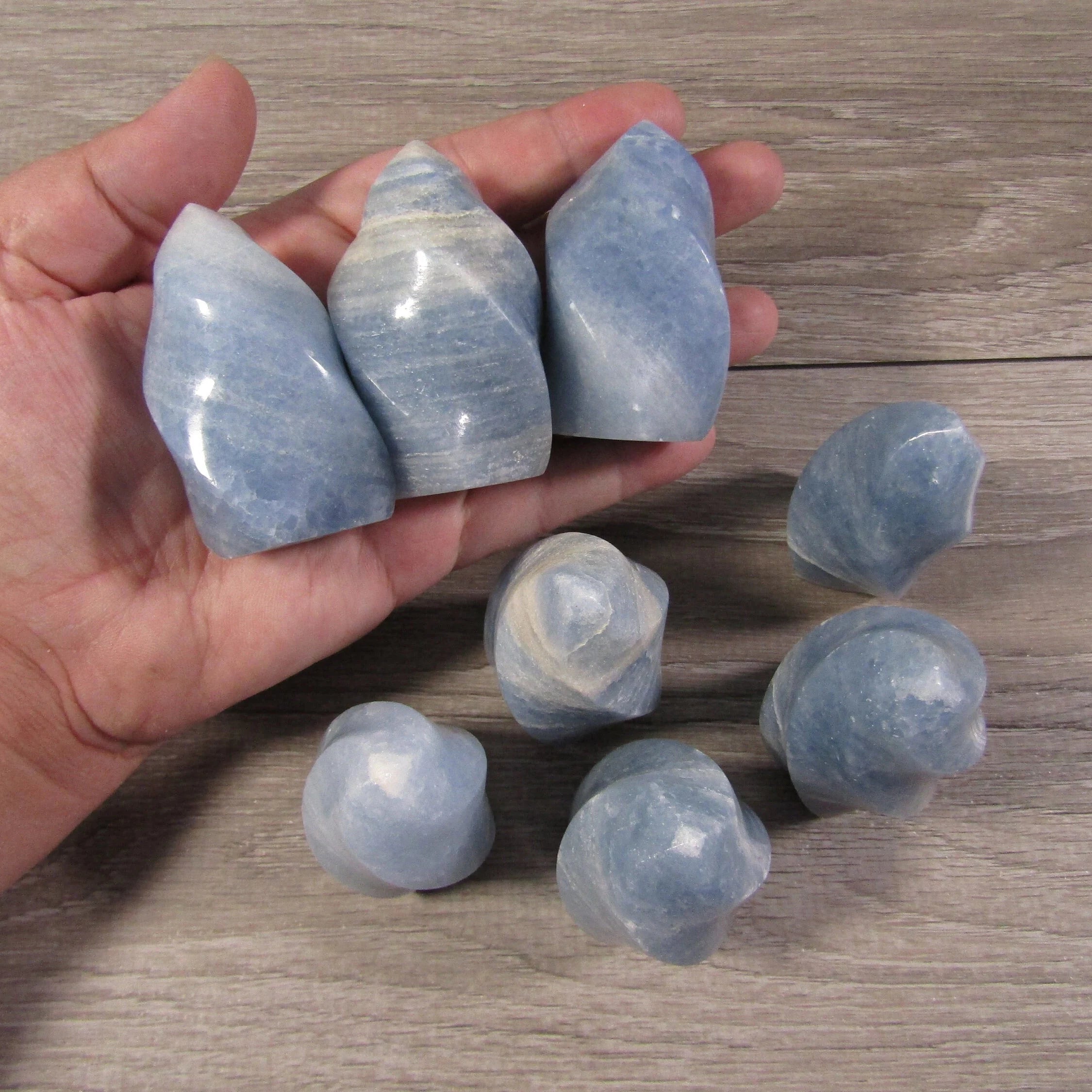 Wholesale Blue Calcite Flame for Home Decor and Meditation