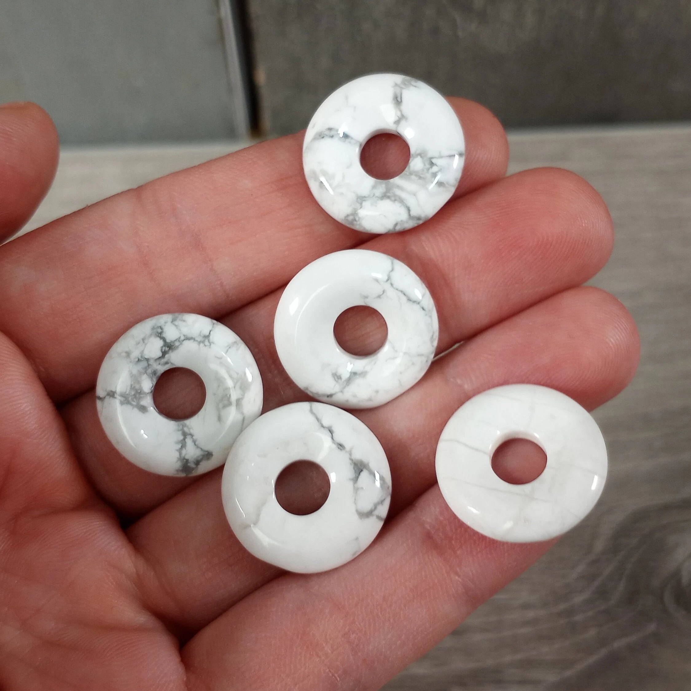 howlite donut crystal charms wholesale