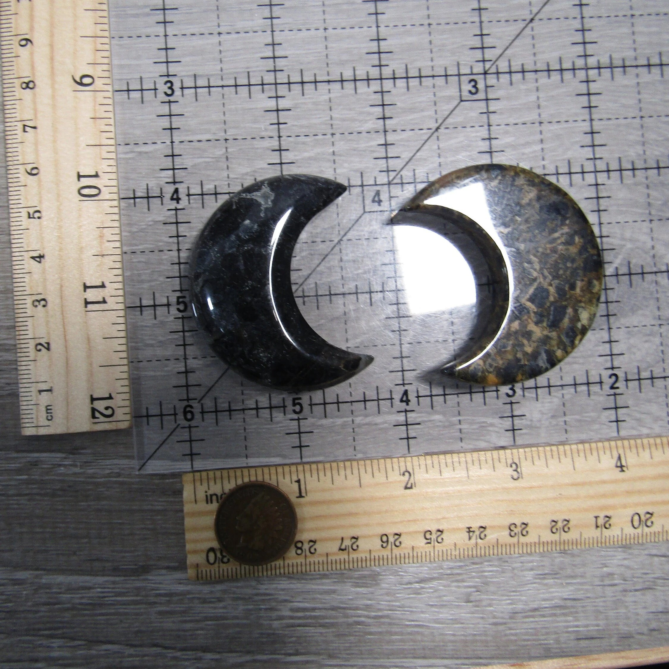 Crescent Moon Crystal Carvings – Assorted Gemstones & Styles