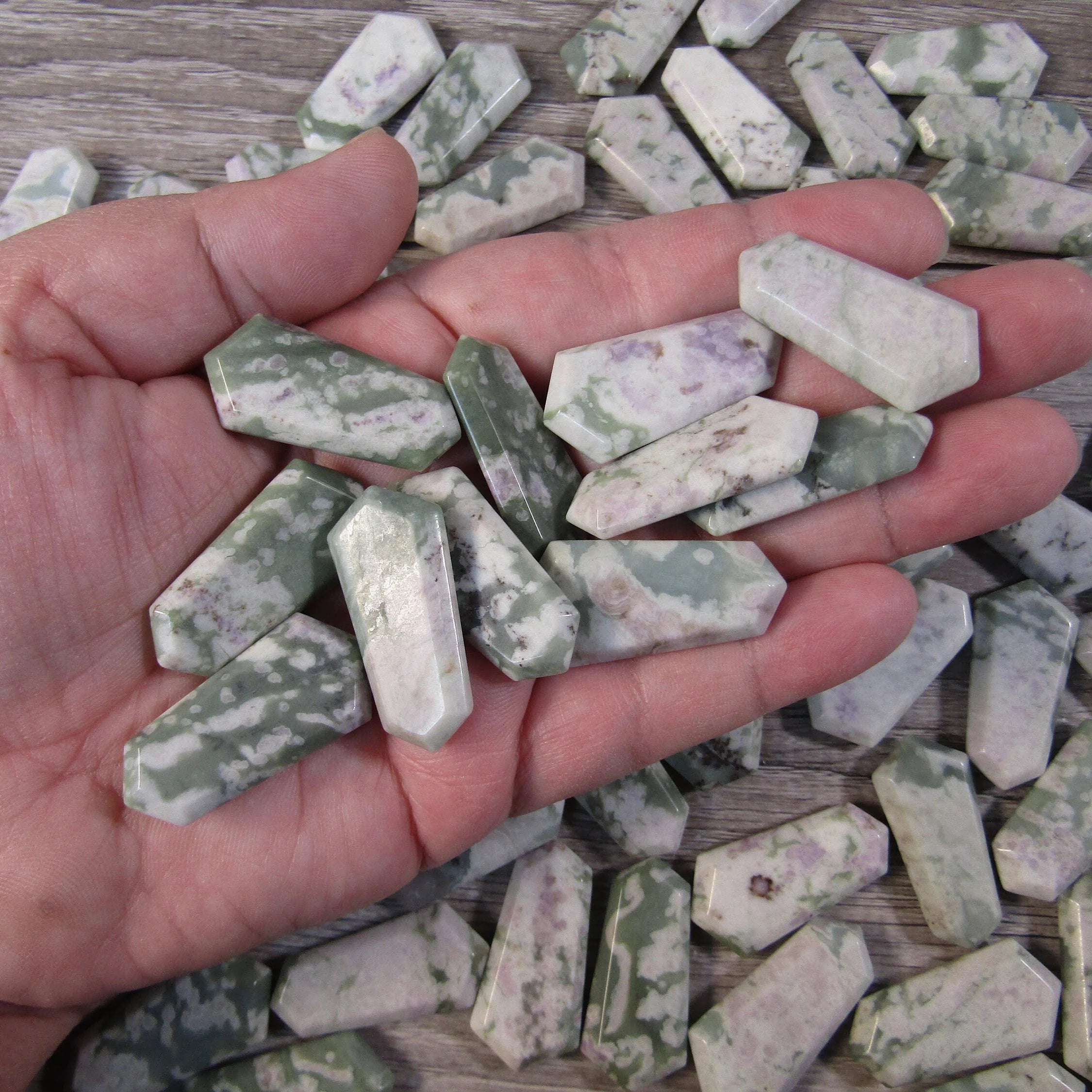 Peace Jade 1-inch mini crystal wands bulk orders