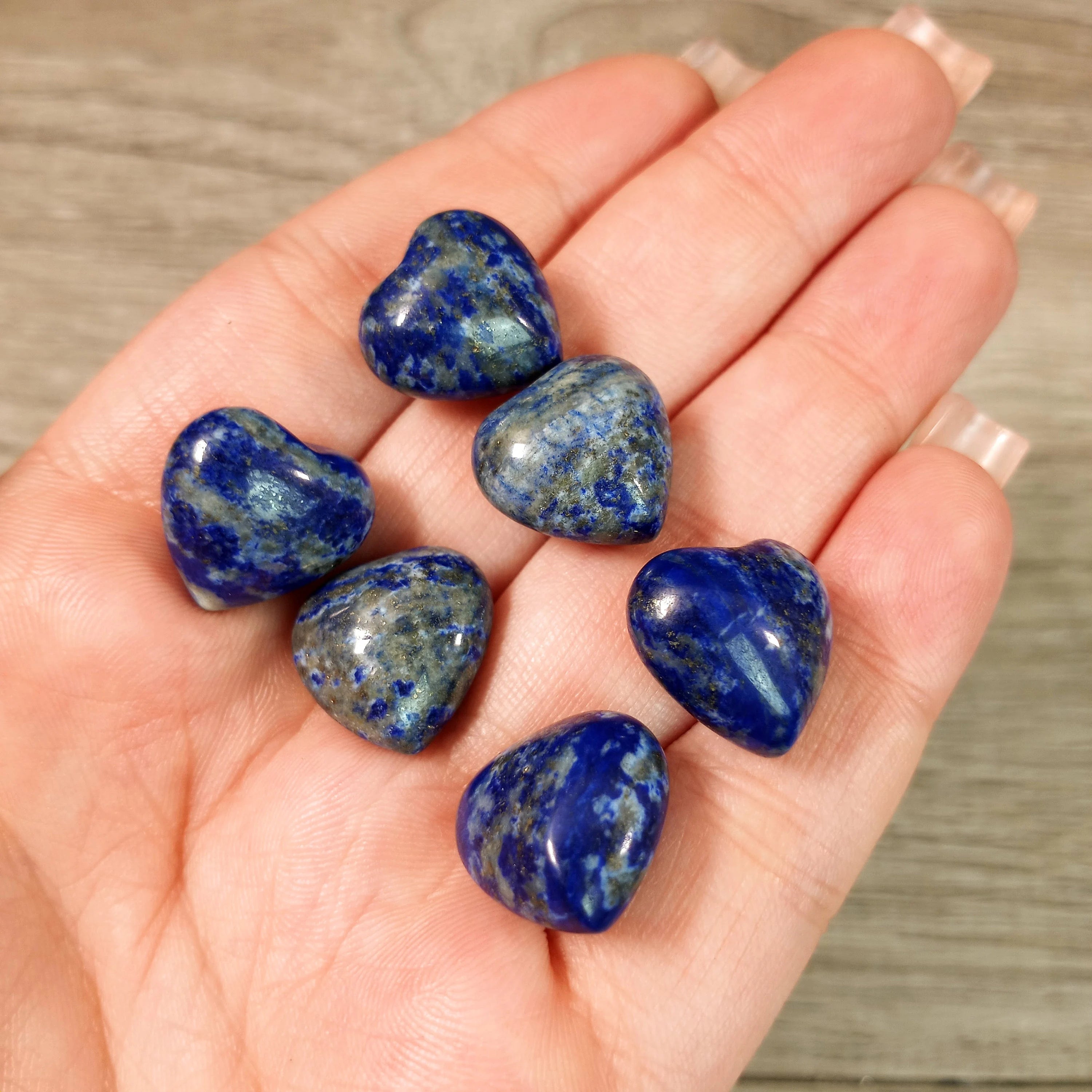 Lapis Lazuli small puffy heart for gift shops