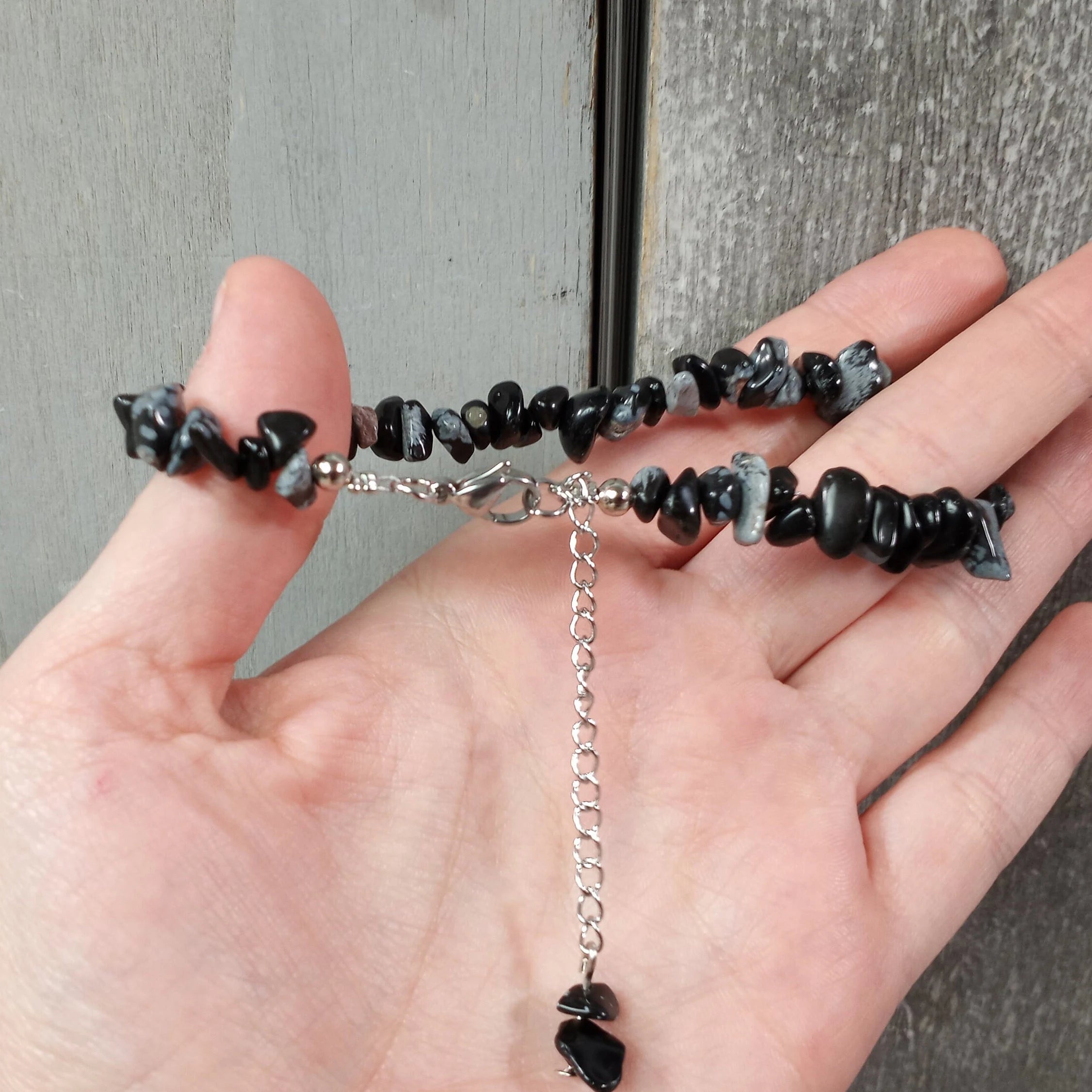 snowflake obsidian boho gemstone jewelry wholesale