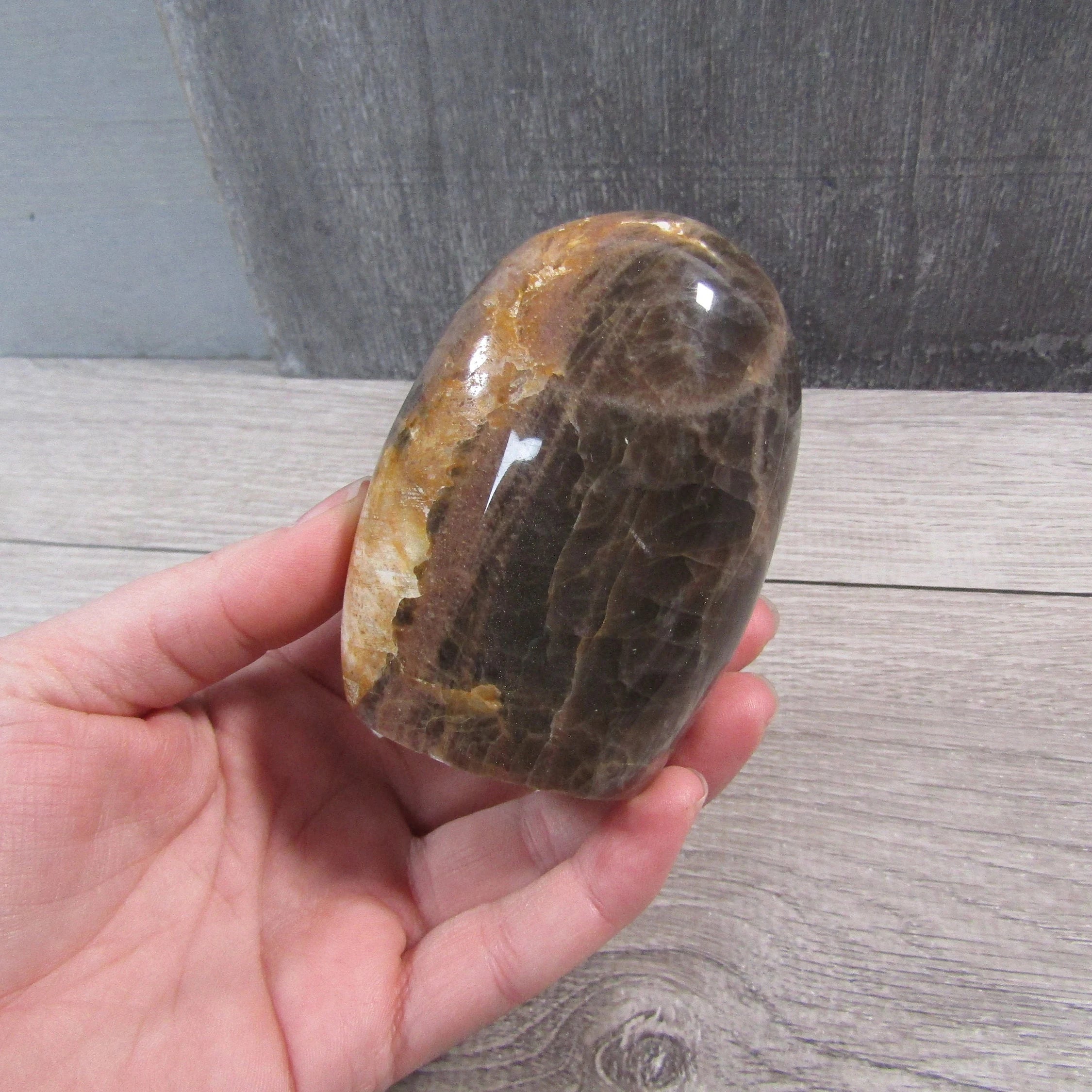 black moonstone decorative large healing crystal freeform