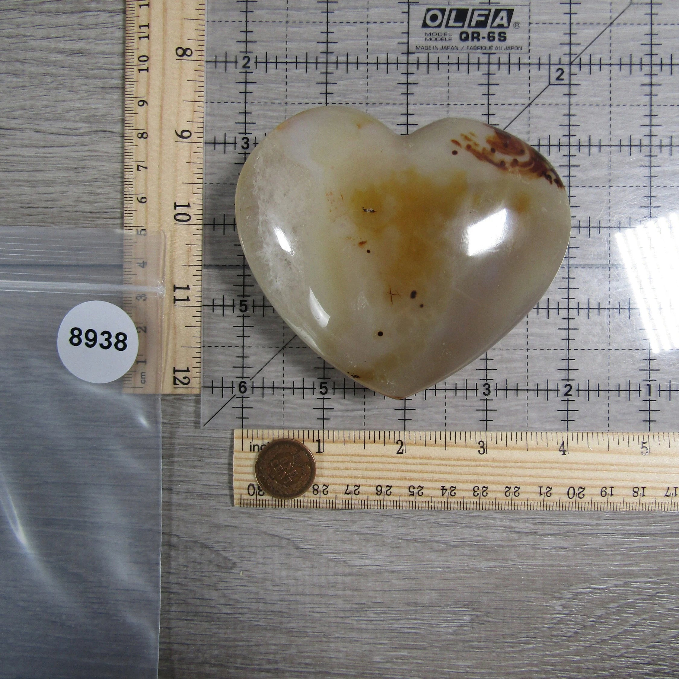 Large Dendritic Agate Opal Heart for Display – Wholesale