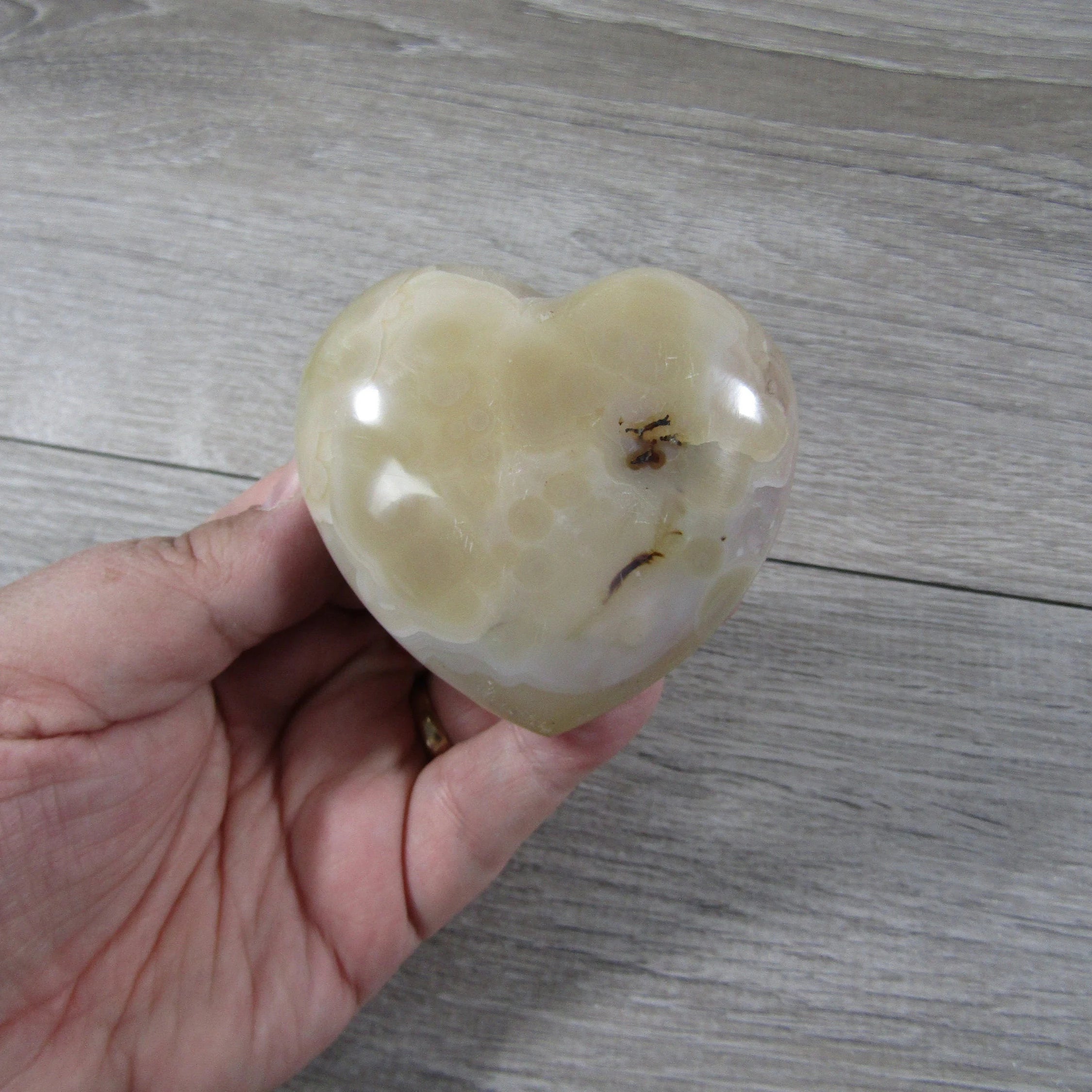 Large Dendritic Agate Opal Heart for Display – Wholesale