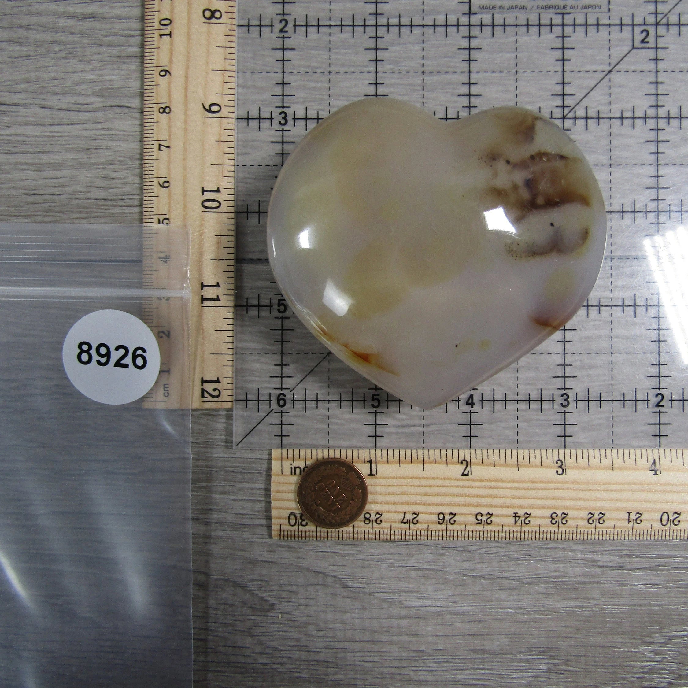 Large Dendritic Agate Opal Heart for Display – Wholesale