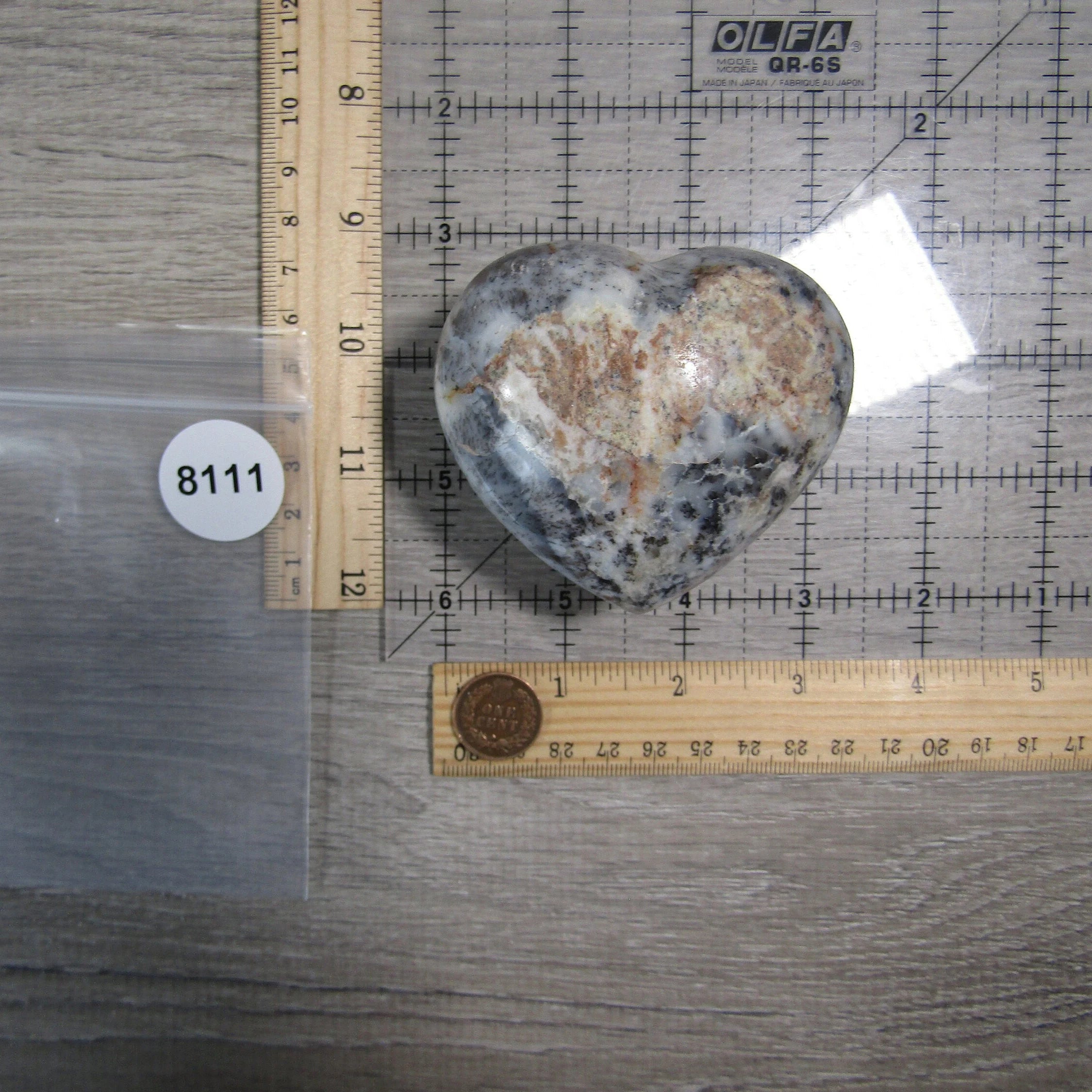 Large Dendritic Agate Opal Heart for Display – Wholesale