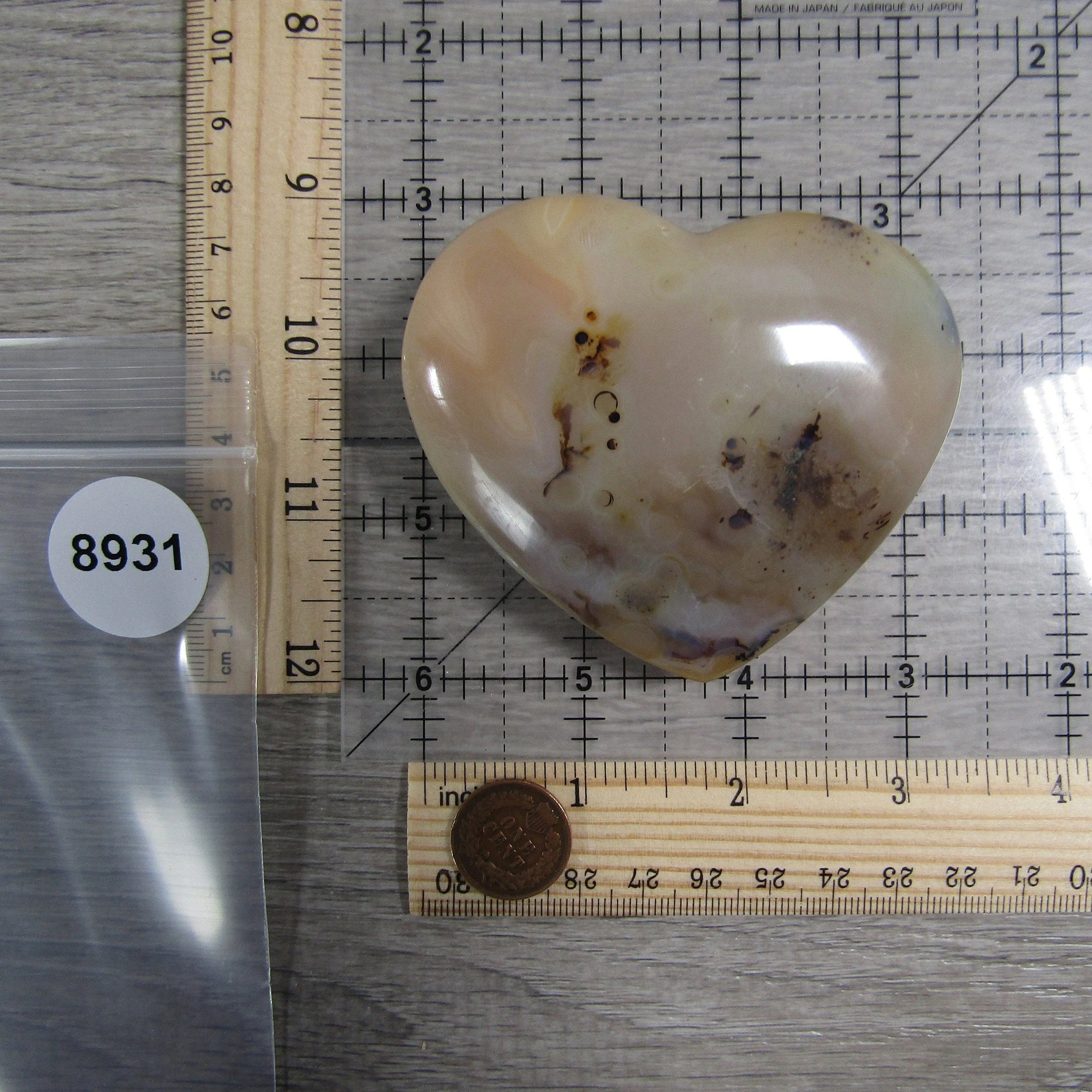 Large Dendritic Agate Opal Heart for Display – Wholesale