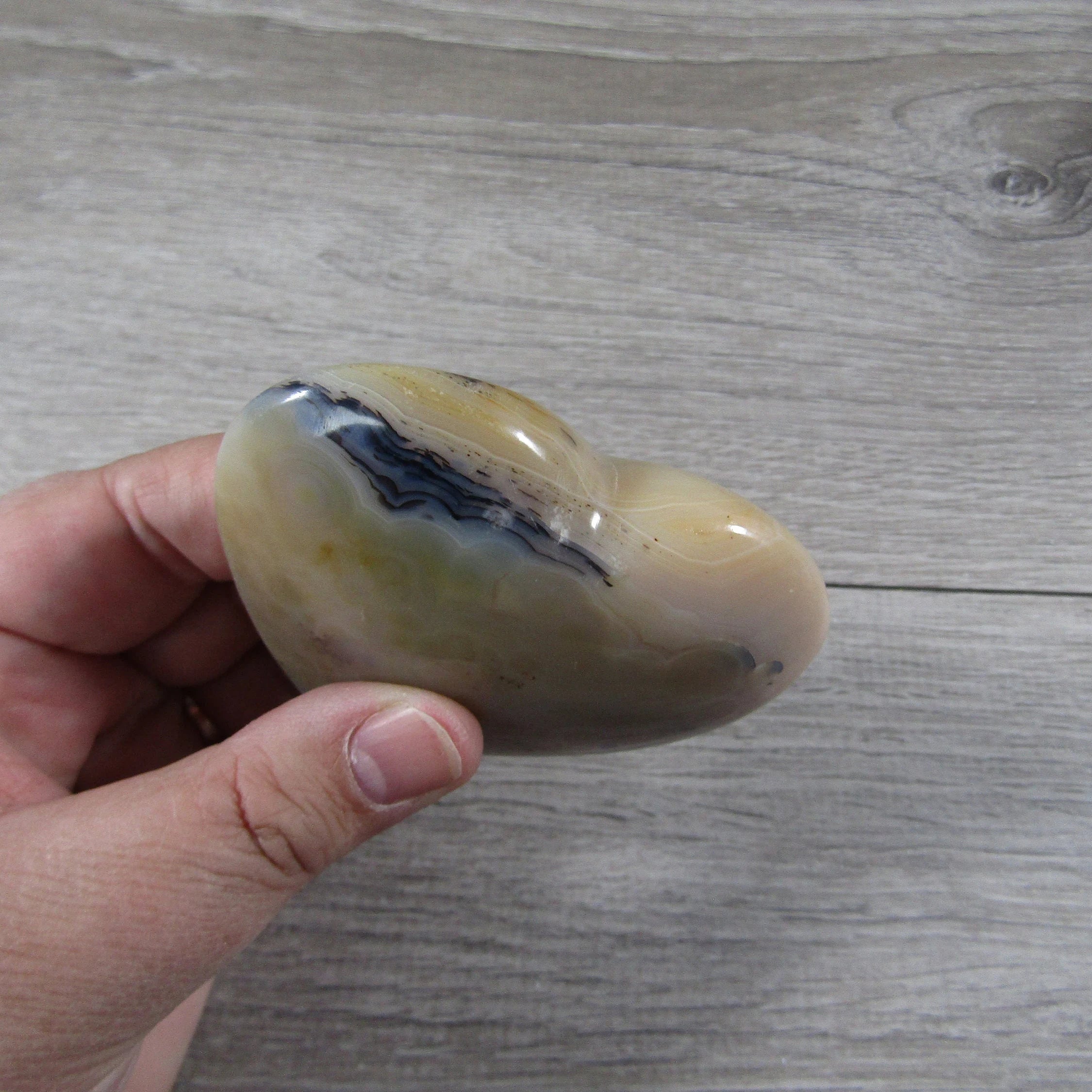Large Dendritic Agate Opal Heart for Display – Wholesale
