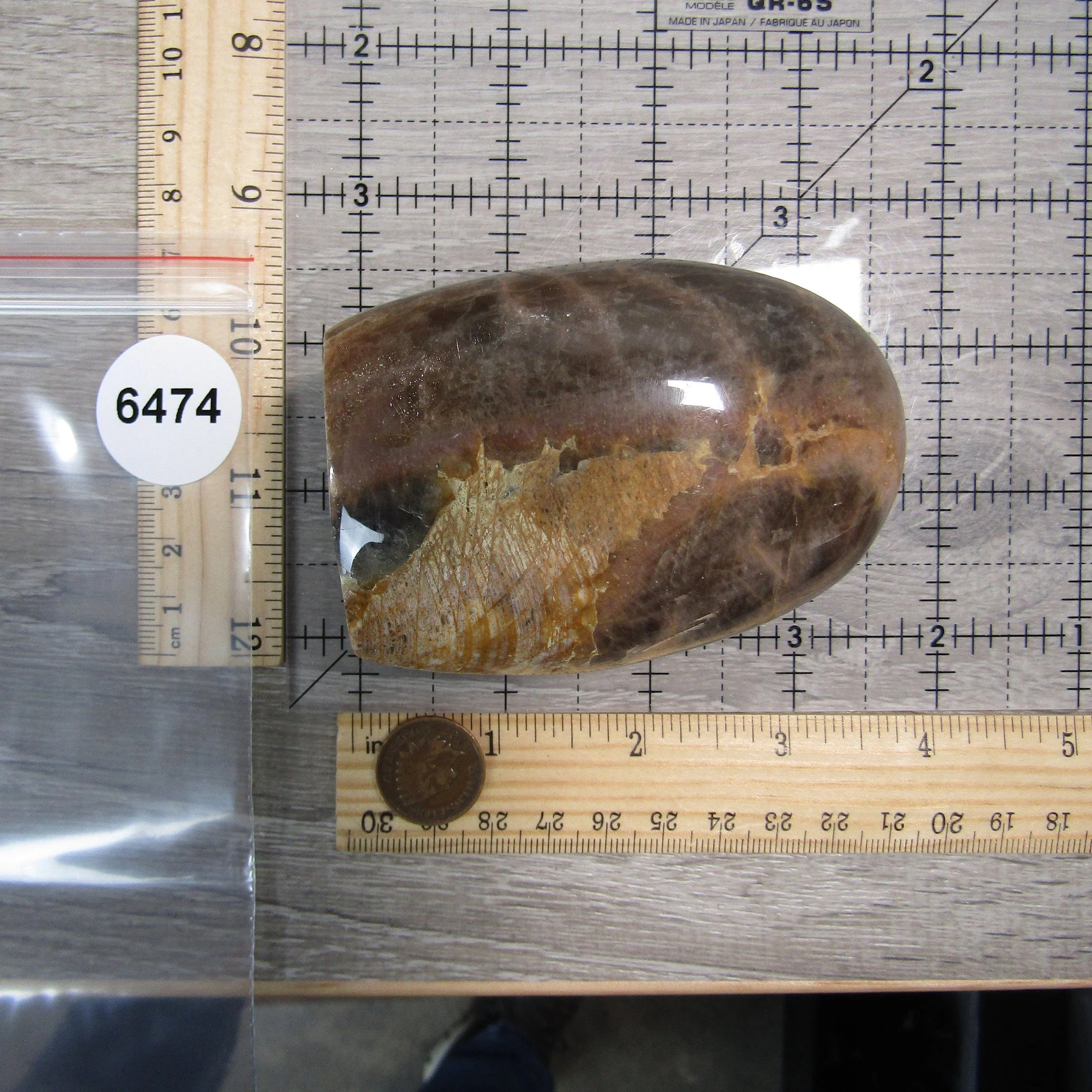 black moonstone Polished large freeform stone for retail