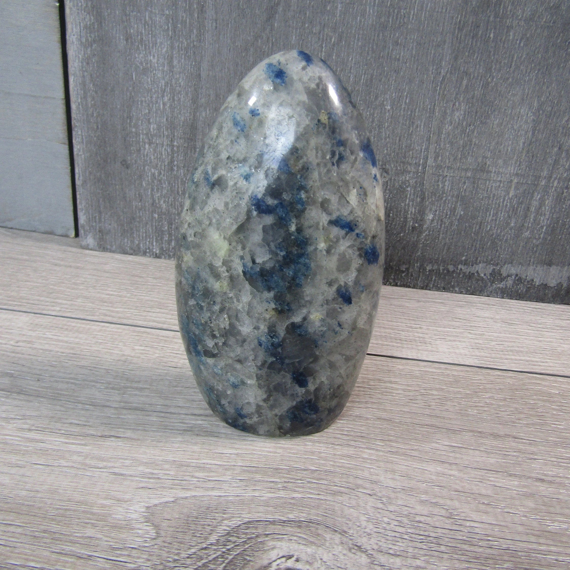 apatite in cleavelandite large polished stone