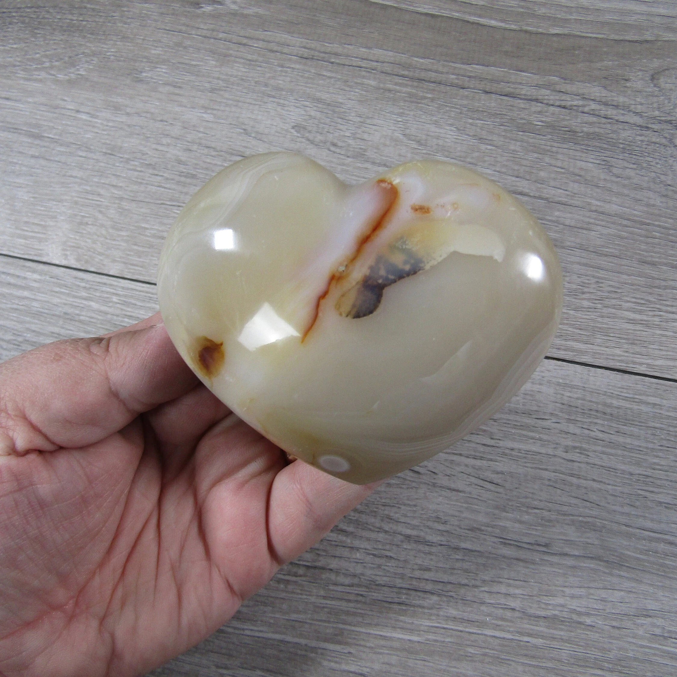 Large Dendritic Agate Opal Heart for Display – Wholesale