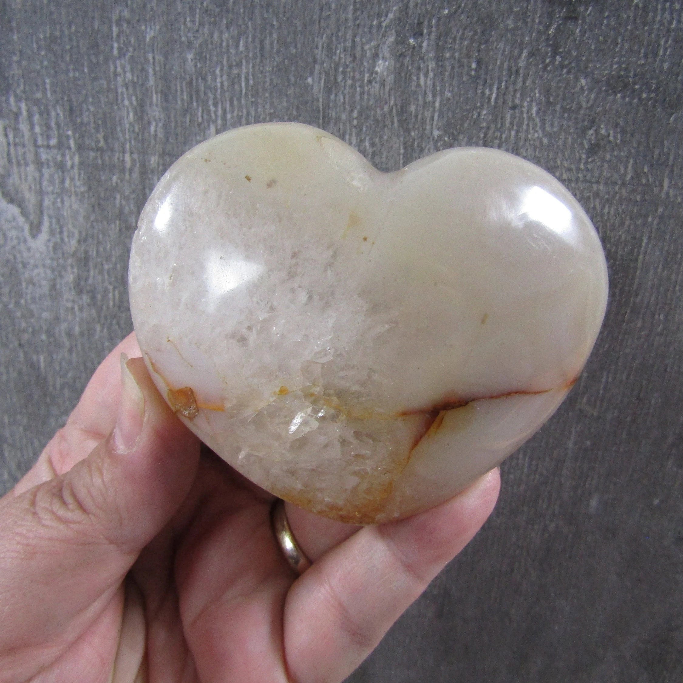 Large Dendritic Agate Opal Heart for Display – Wholesale