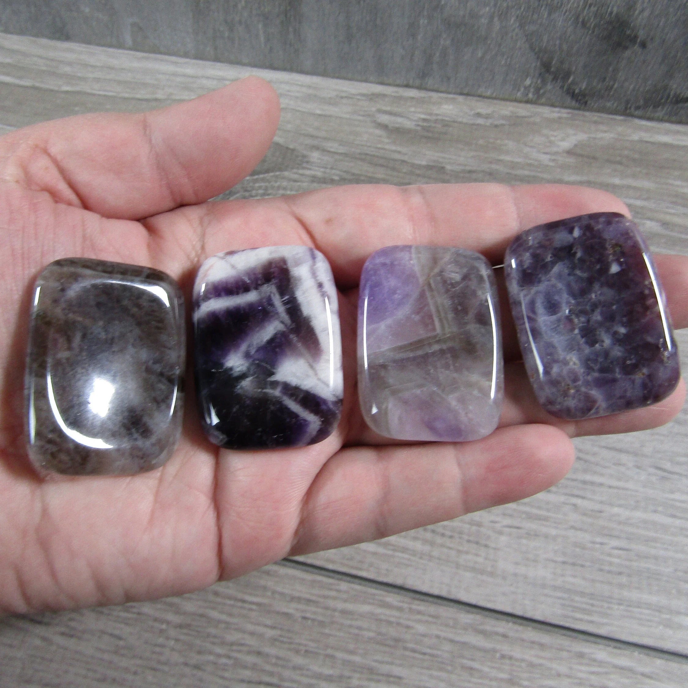 Amethyst Gemstone Rectangle Worry Stones for Resale