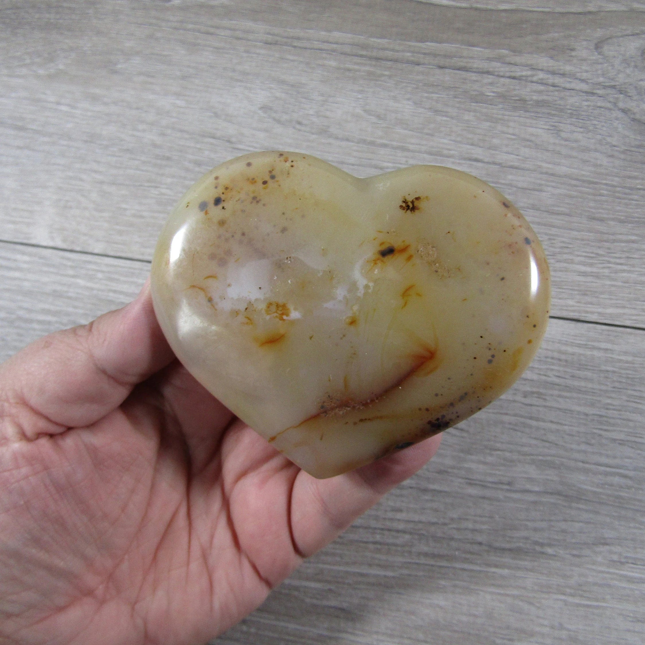 Large Dendritic Agate Opal Heart for Display – Wholesale