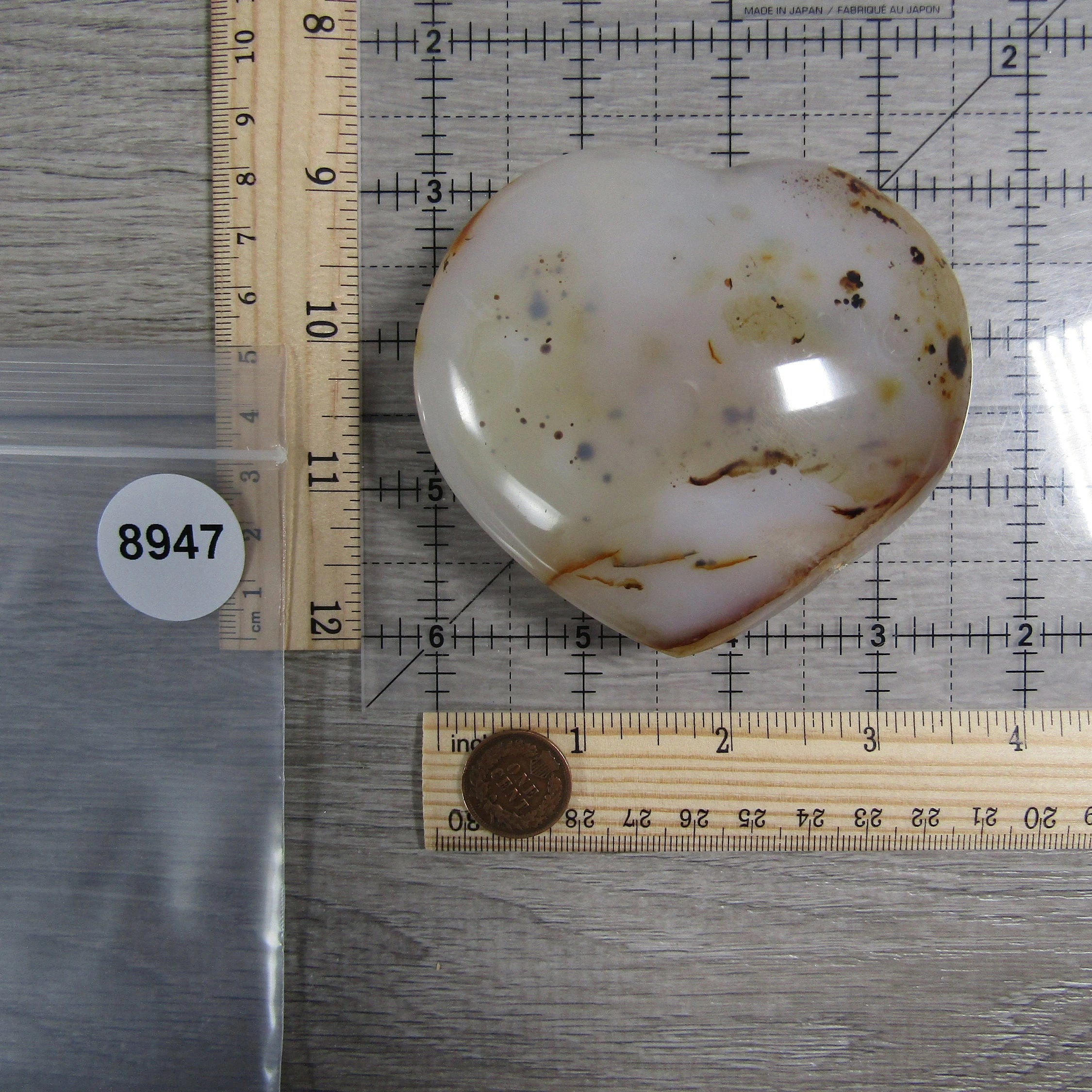Large Dendritic Agate Opal Heart for Display – Wholesale