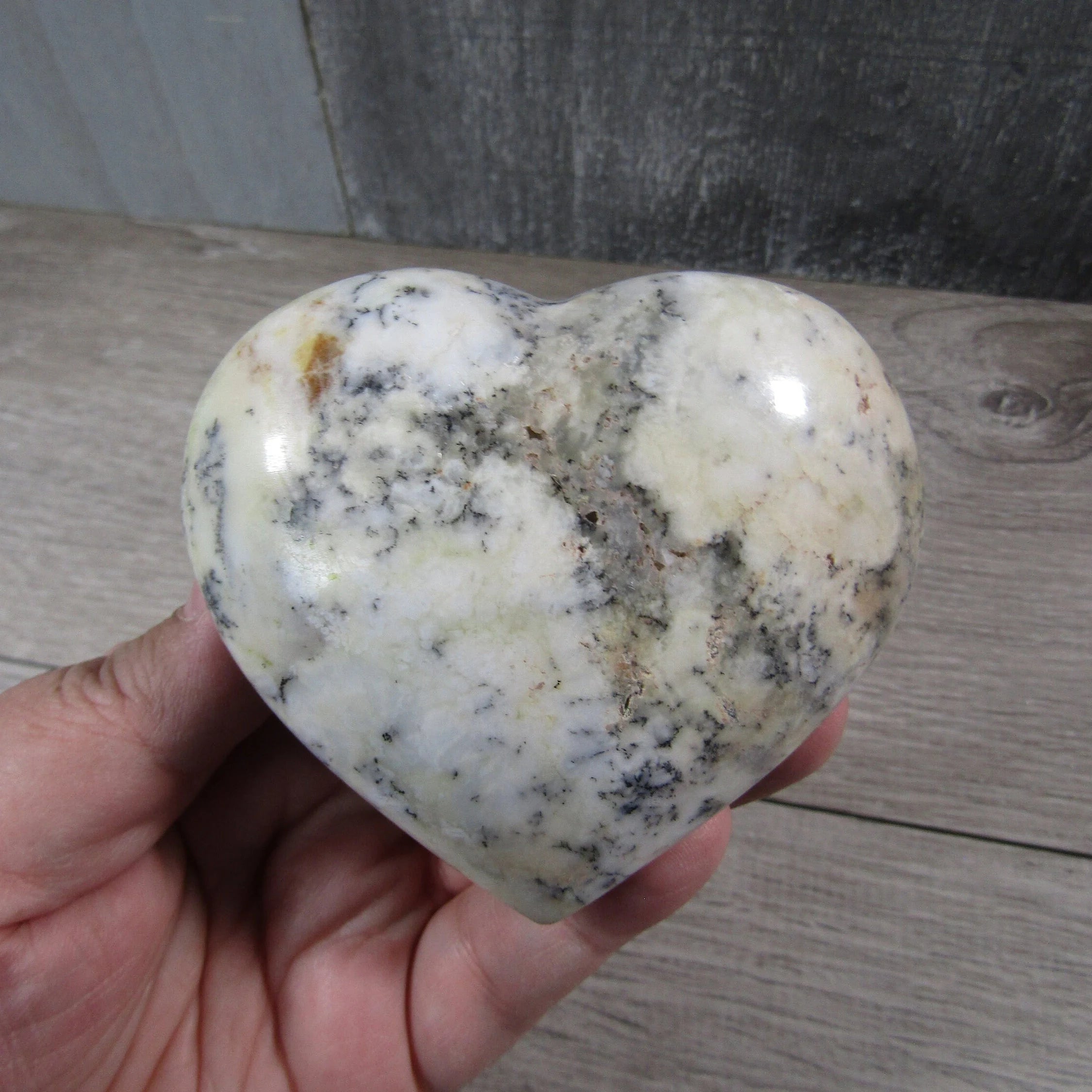 Large Dendritic Agate Opal Heart for Display – Wholesale