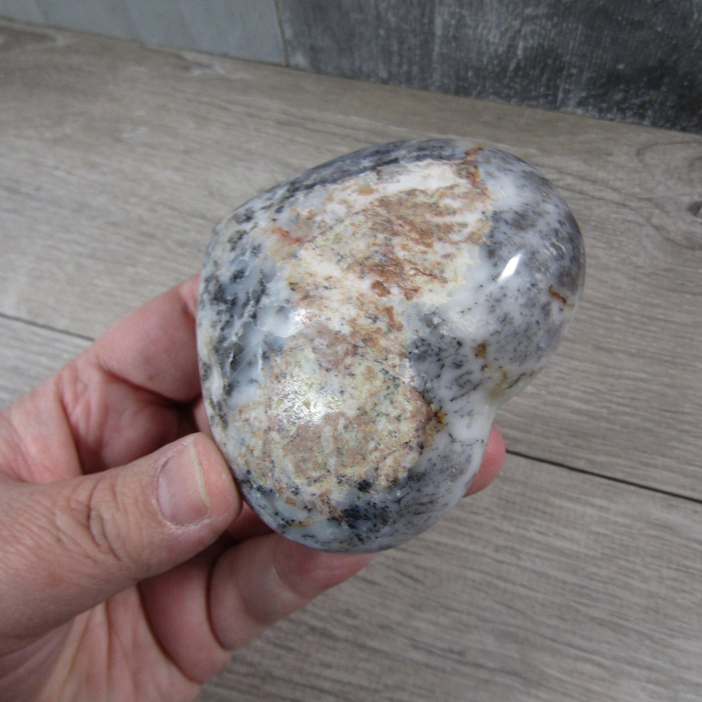Large Dendritic Agate Opal Heart for Display – Wholesale