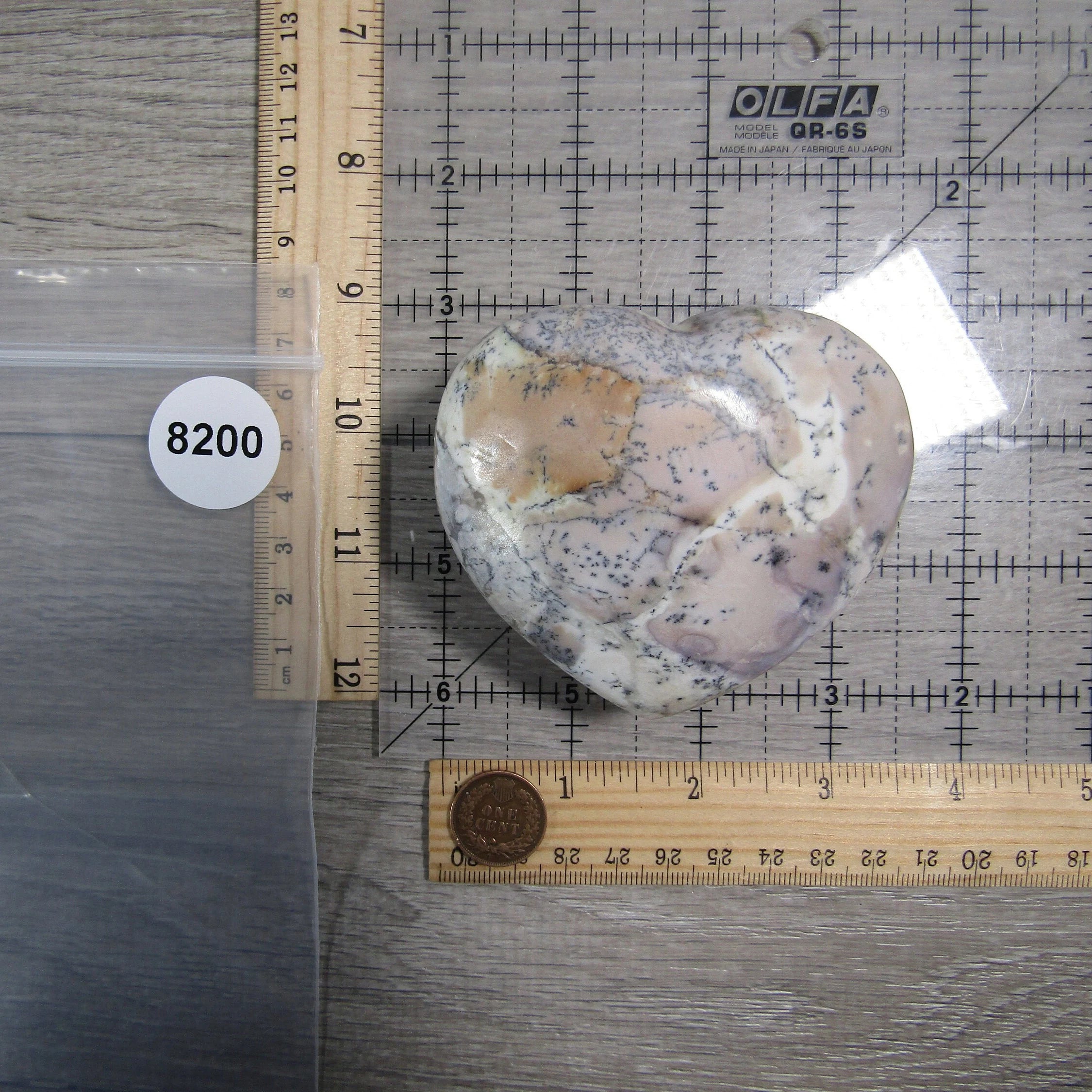 Large Dendritic Agate Opal Heart for Display – Wholesale