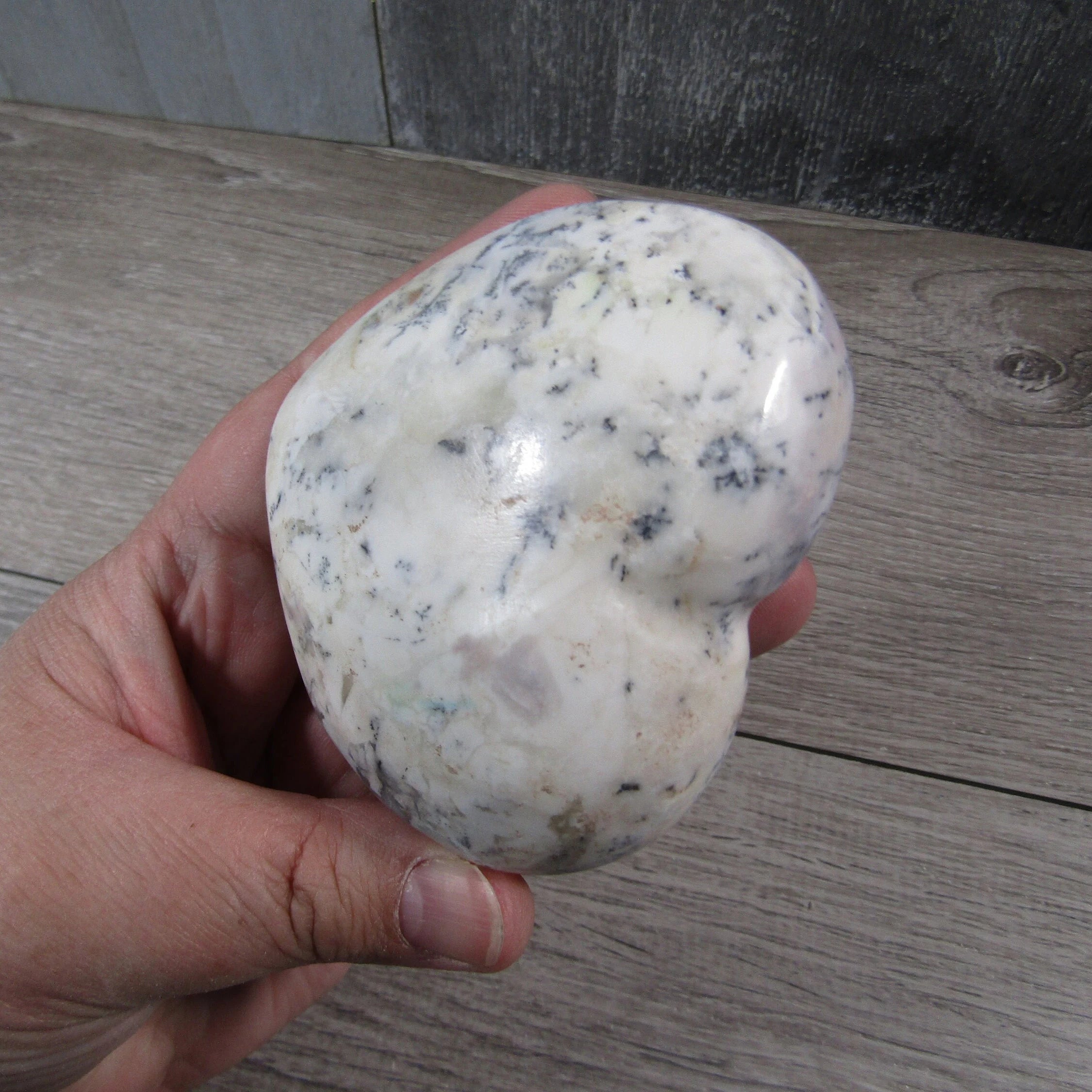 Large Dendritic Agate Opal Heart for Display – Wholesale