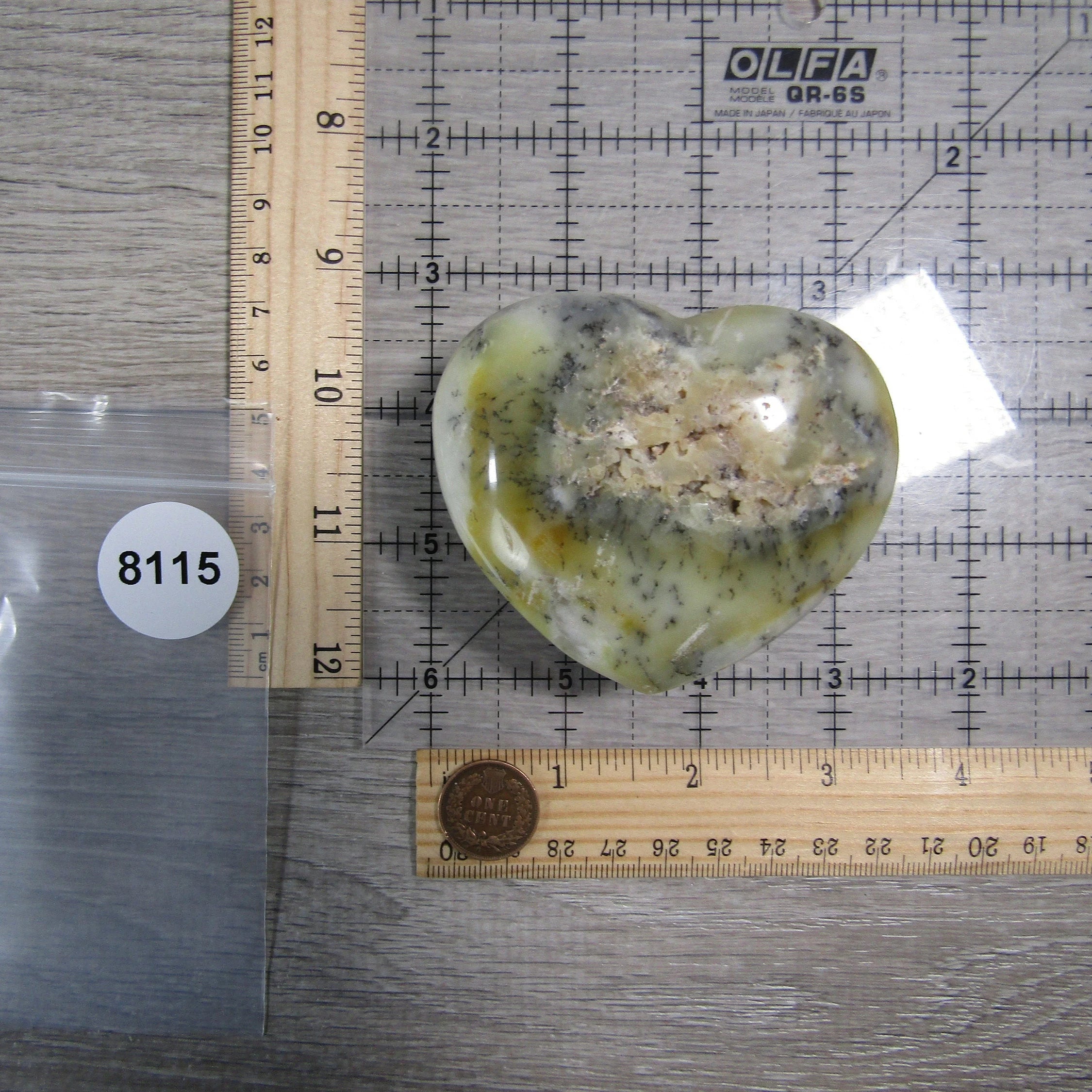 Large Dendritic Agate Opal Heart for Display – Wholesale