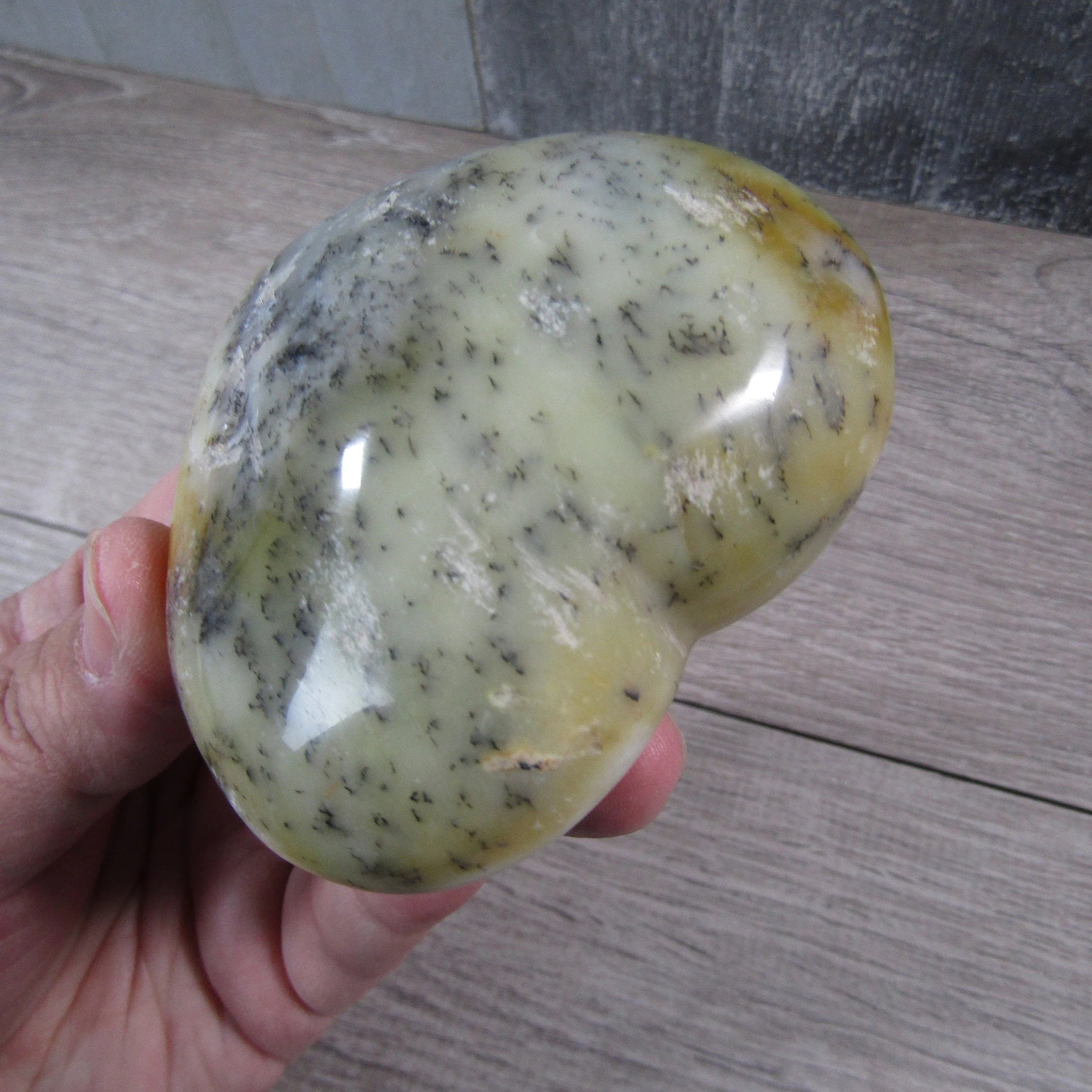 Large Dendritic Agate Opal Heart for Display – Wholesale