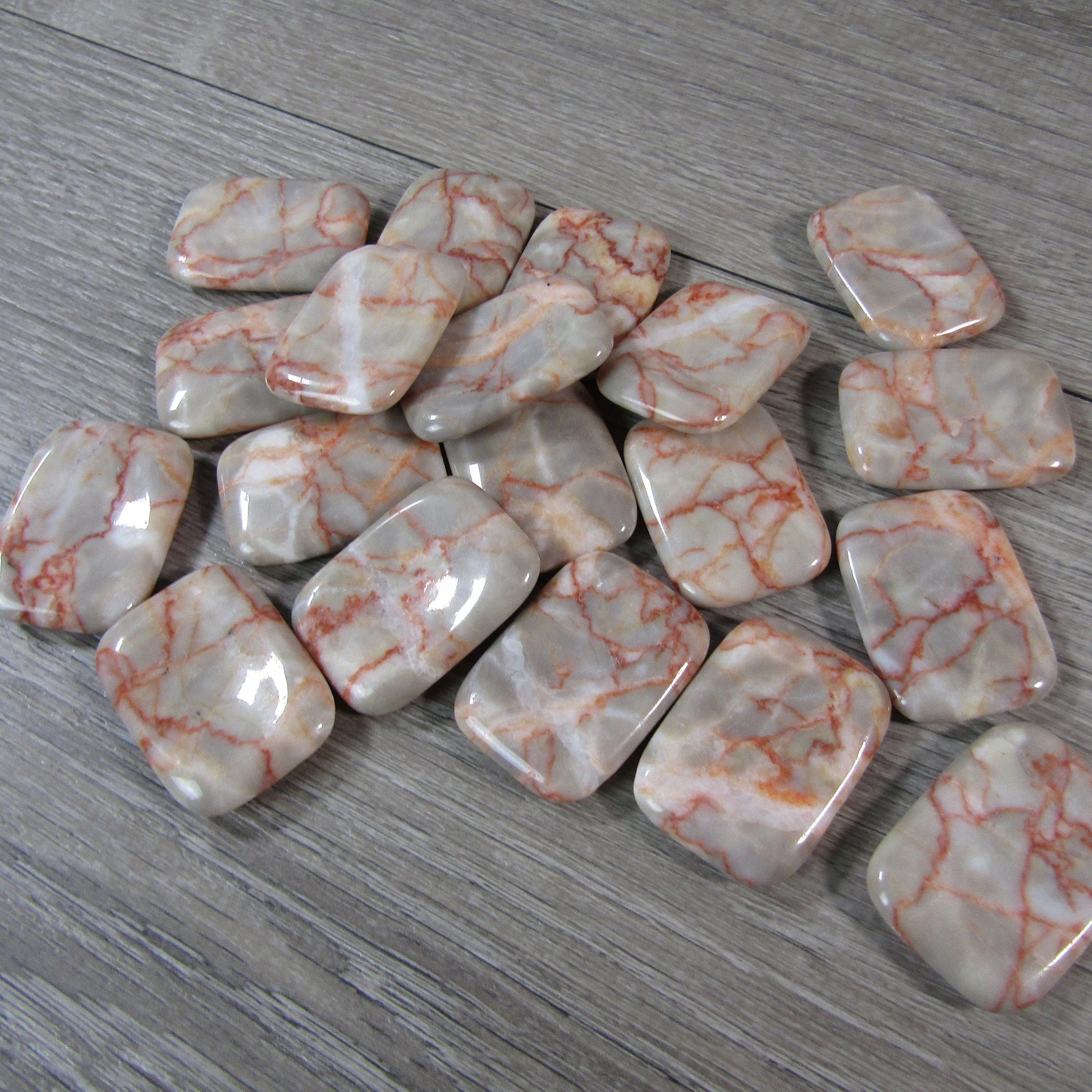 Pink Marble rectangle crystal stones bulk