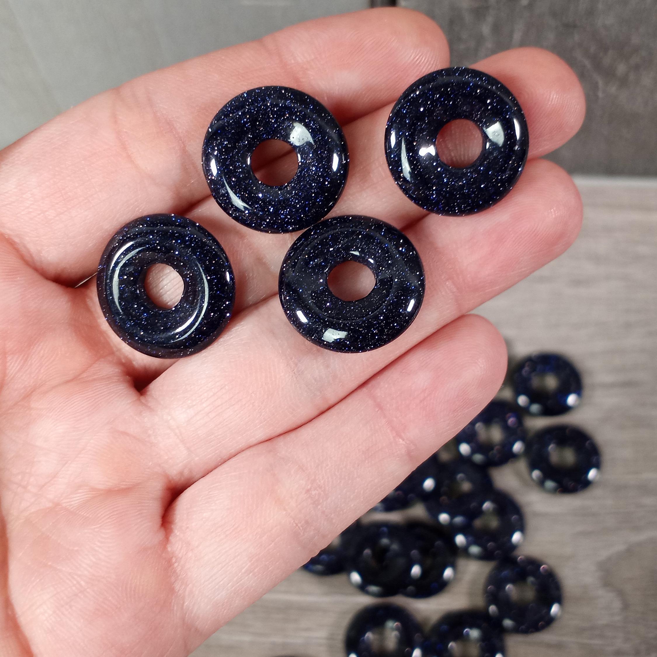 blue goldstone bulk gemstone pi stone pendants for metaphysical shops