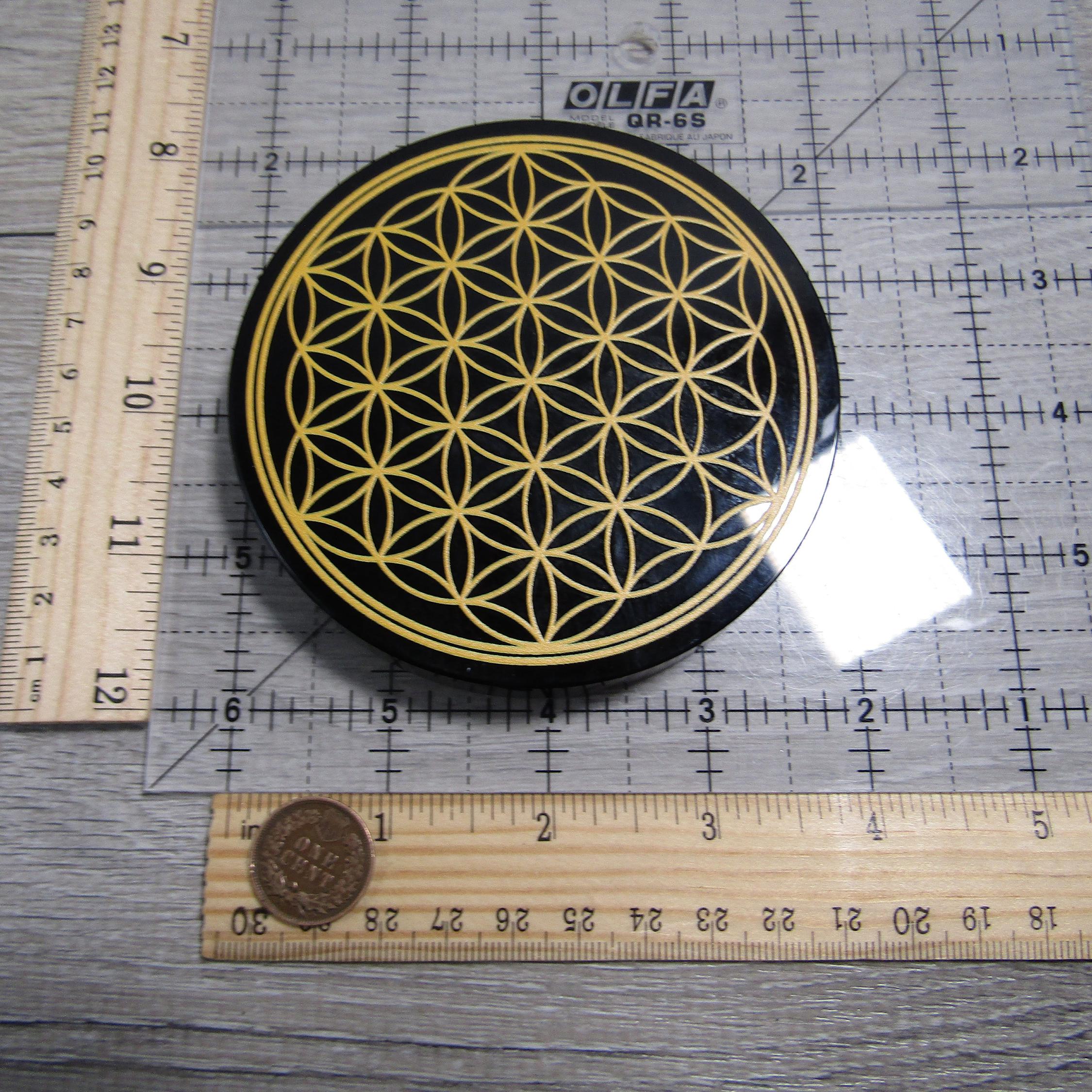 Obsidian Etched Gridding Disks