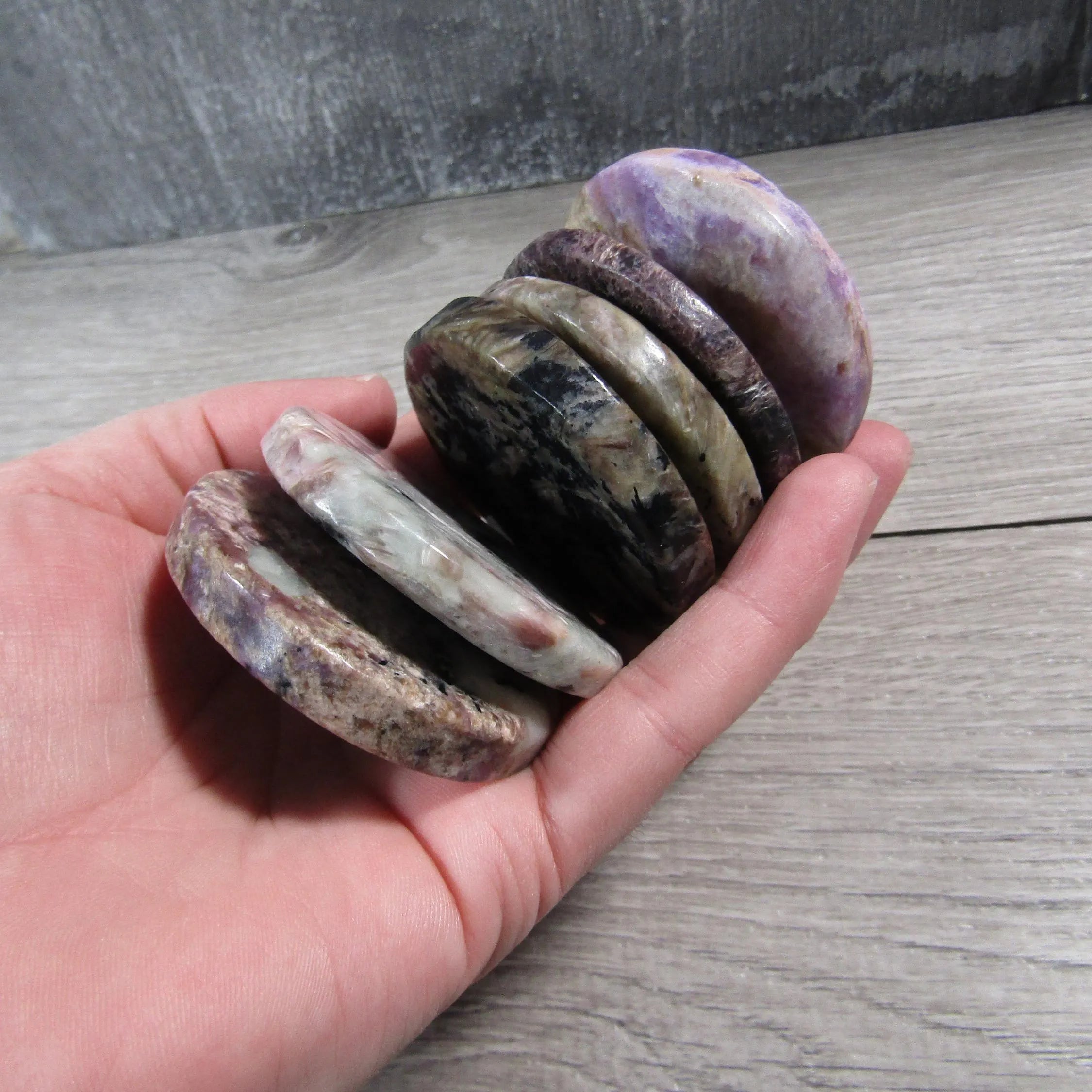 charoite large disks - wholesale
