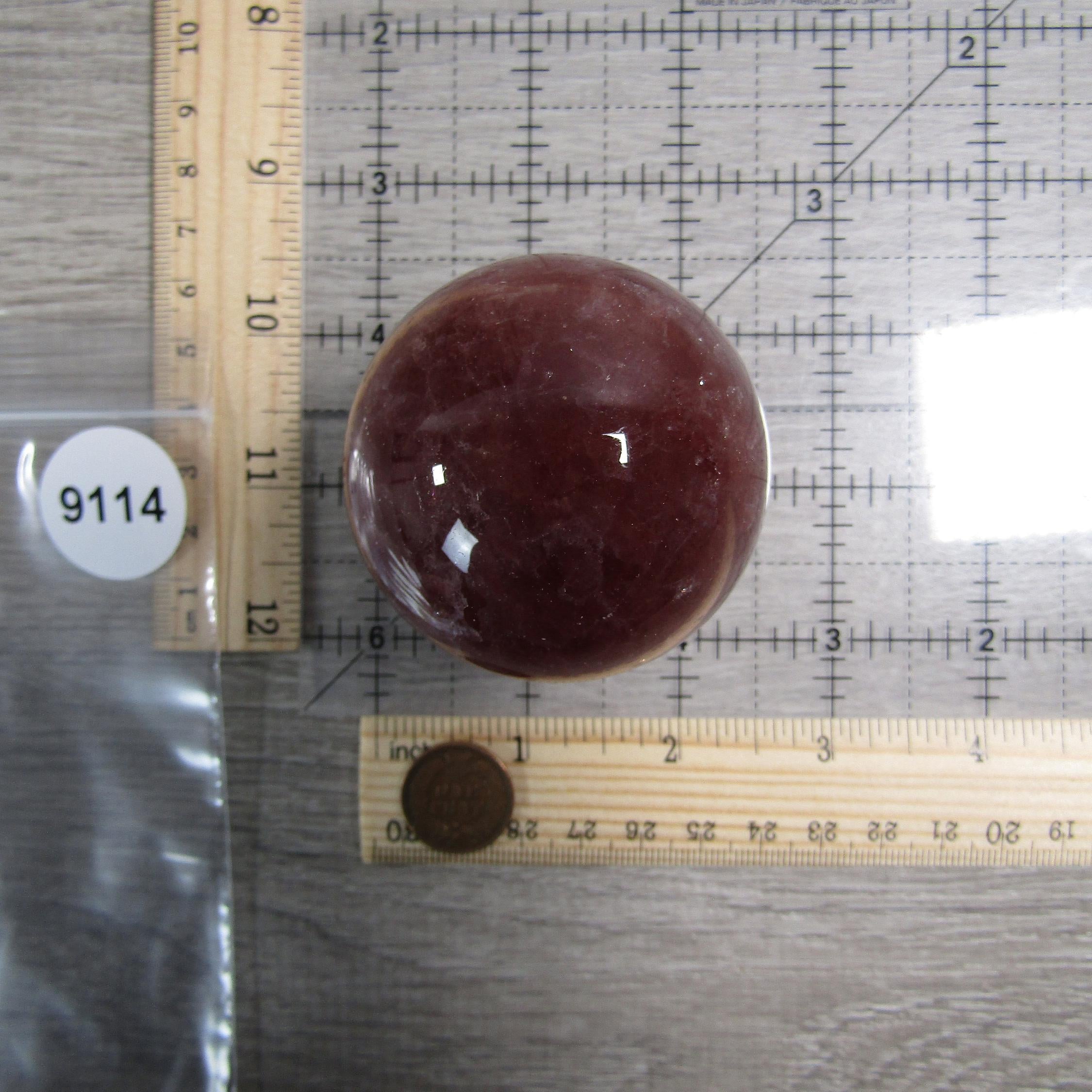 Strawberry Quartz Sphere Large Display Size