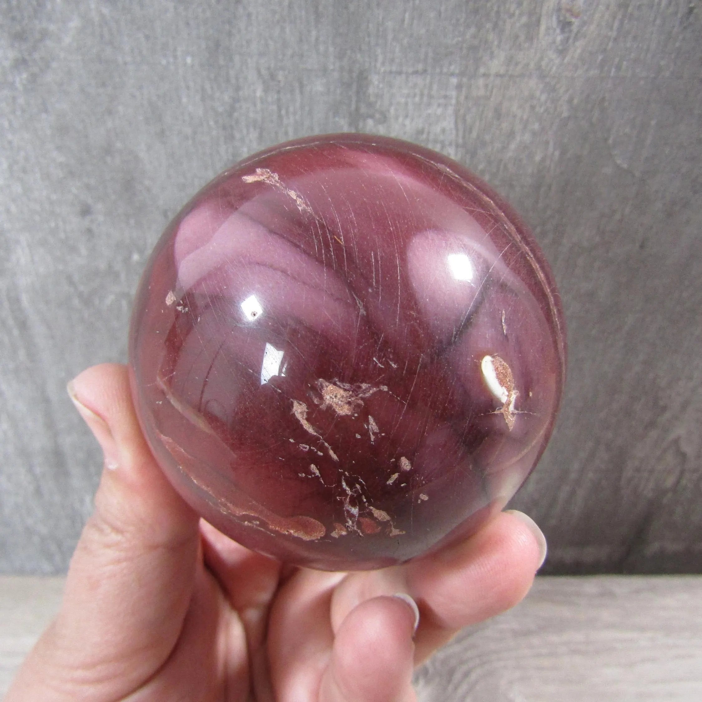 Large Mookaite Jasper Sphere for Display – Crystal Decor