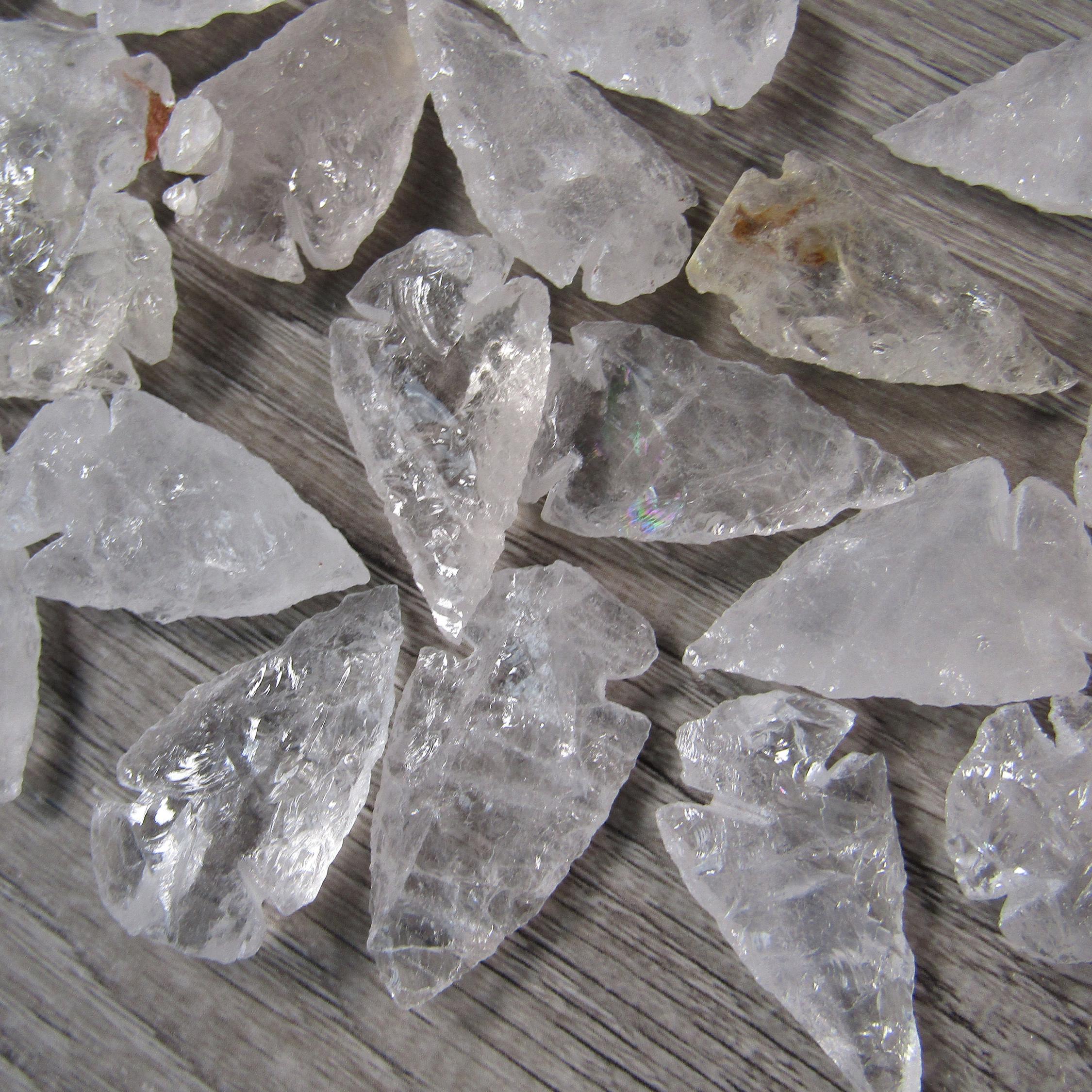 Crystal knapped arrowheads for jewelry makers