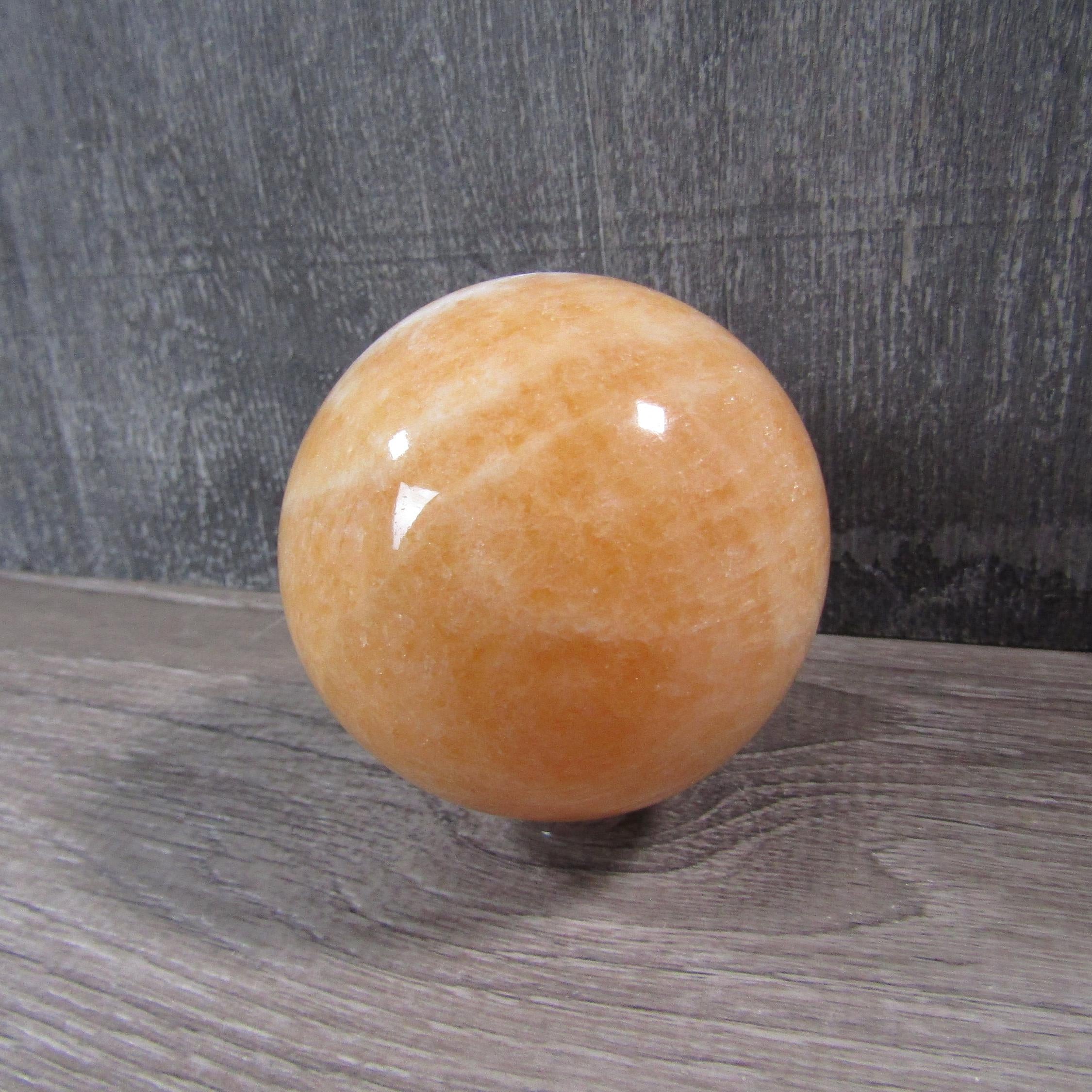 Large Orange Calcite Sphere – Display Crystal for Retailers
